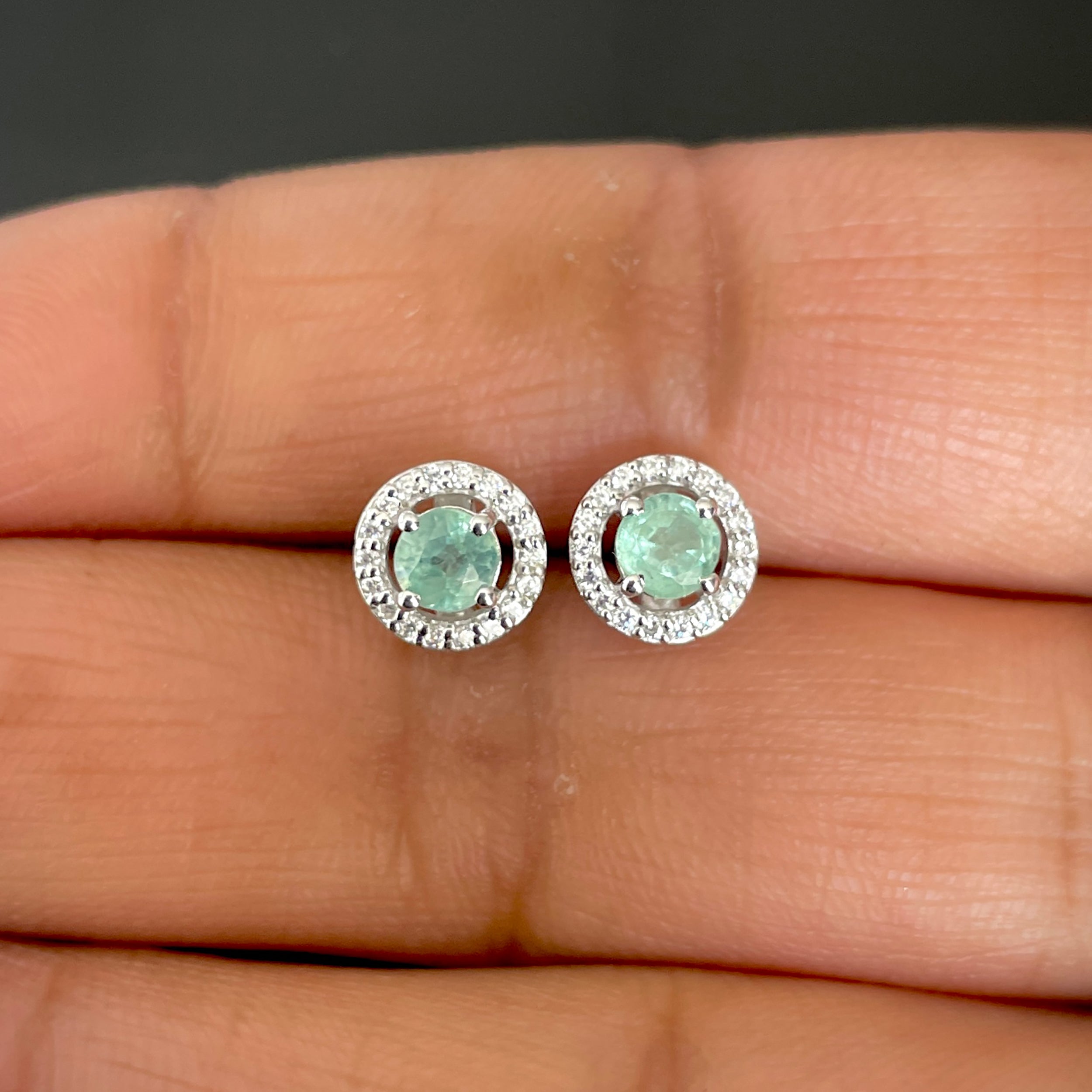Green Kyanite Stud Earring-(KYN-SE-985-G.)