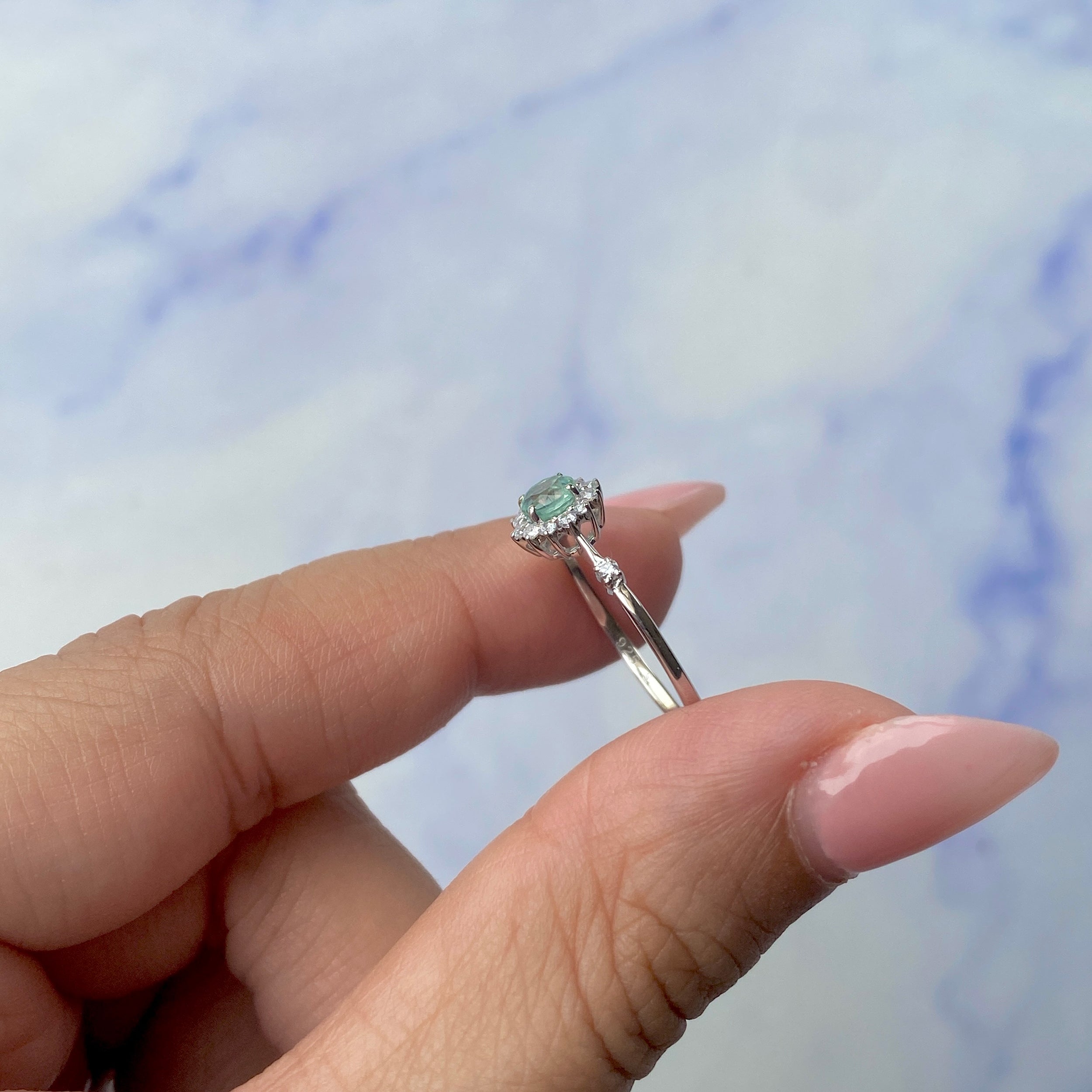 Green Kyanite Ring-(KYN-SR-1937-G.)