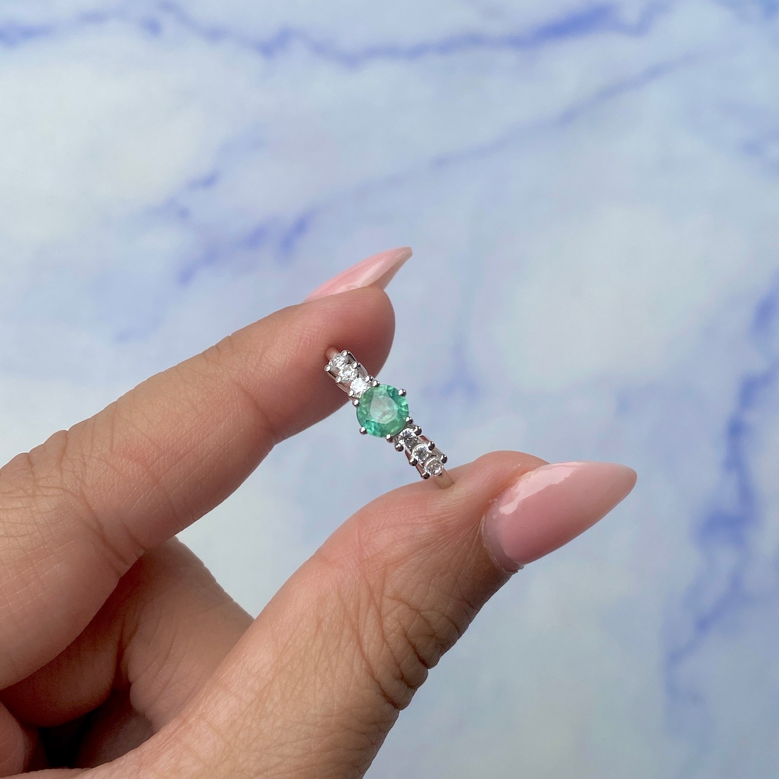 Green Kyanite Ring-(GKY-SR-2259.)
