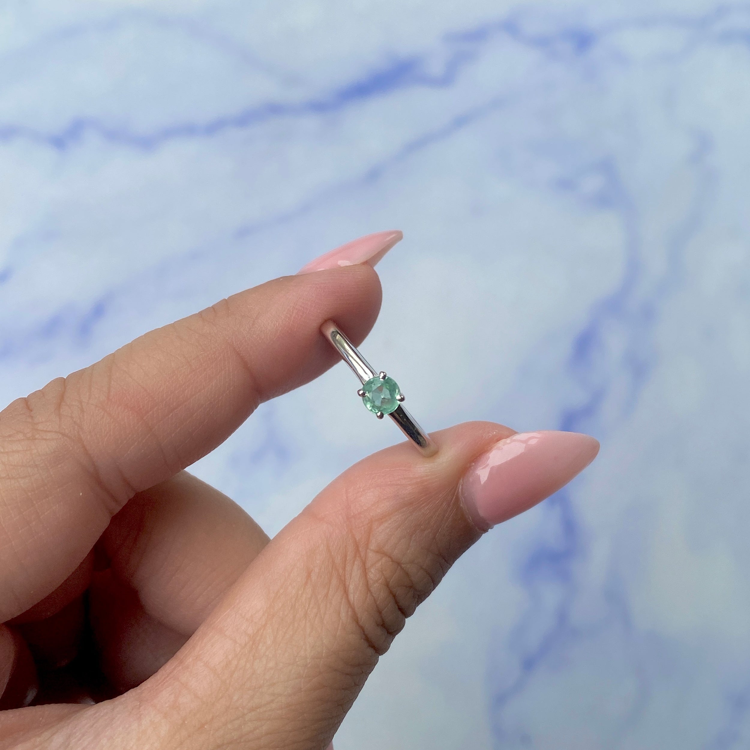 Green Kyanite Ring-(KYN-SR-235-G.)