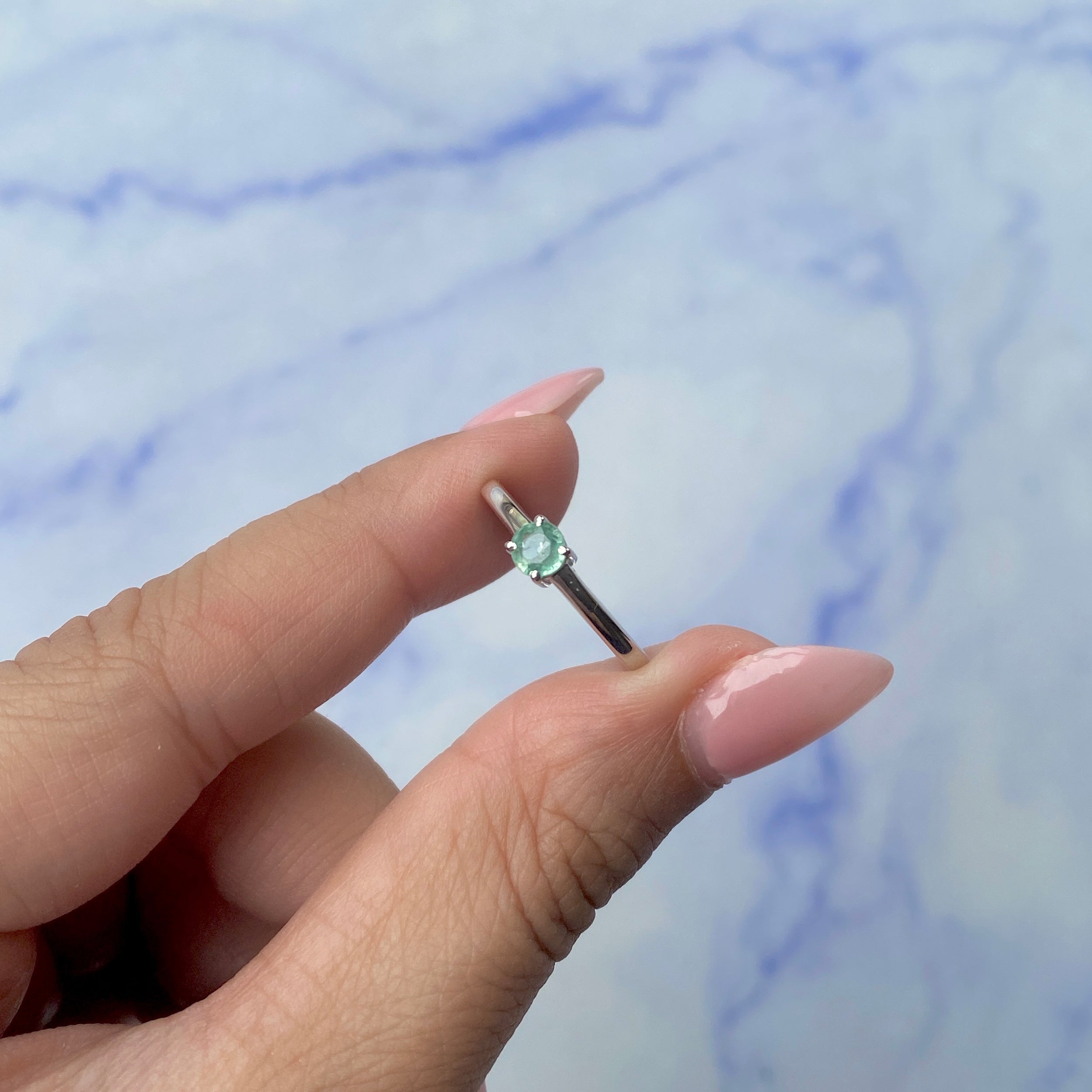 Green Kyanite Ring-(KYN-SR-235-G.)