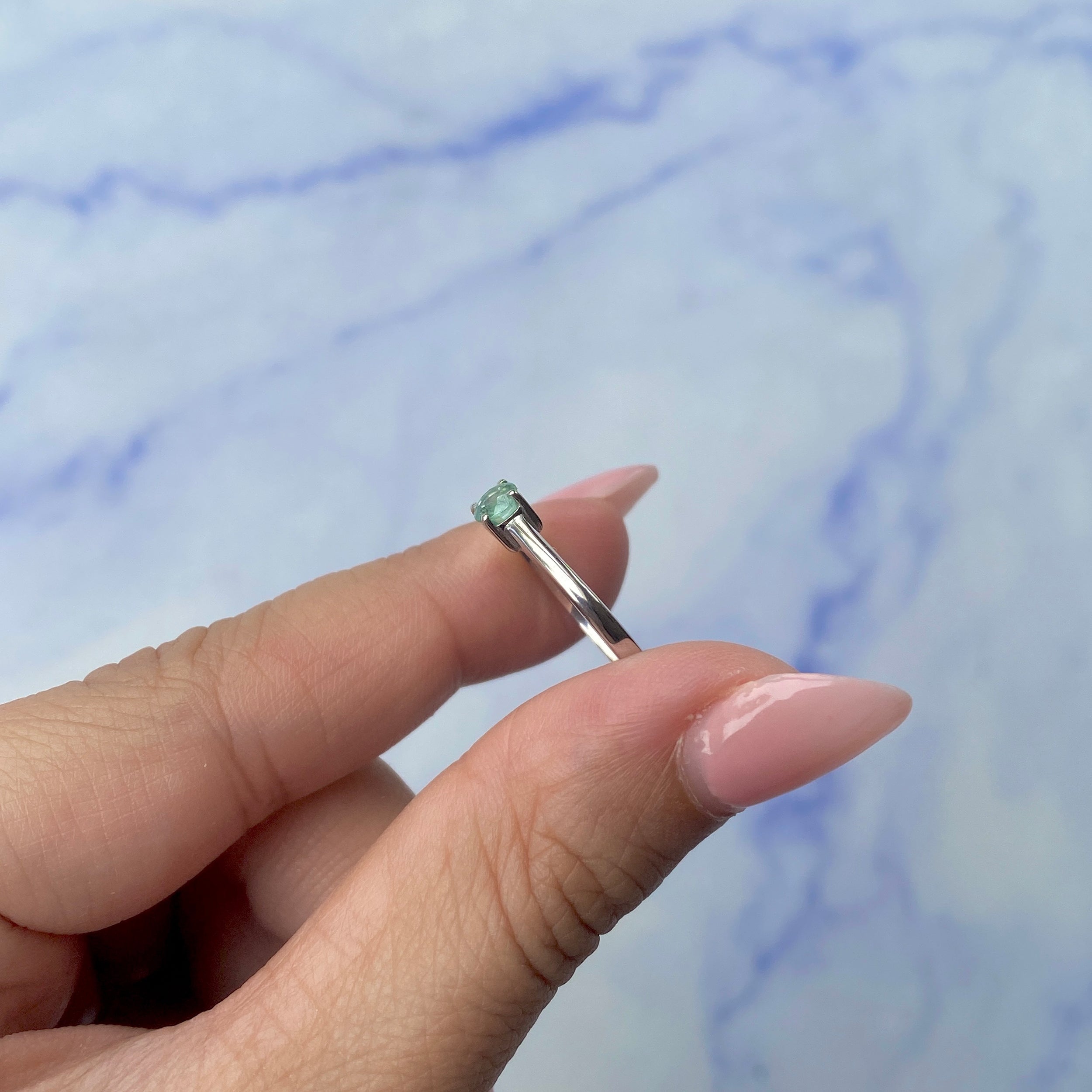 Green Kyanite Ring-(KYN-SR-235-G.)