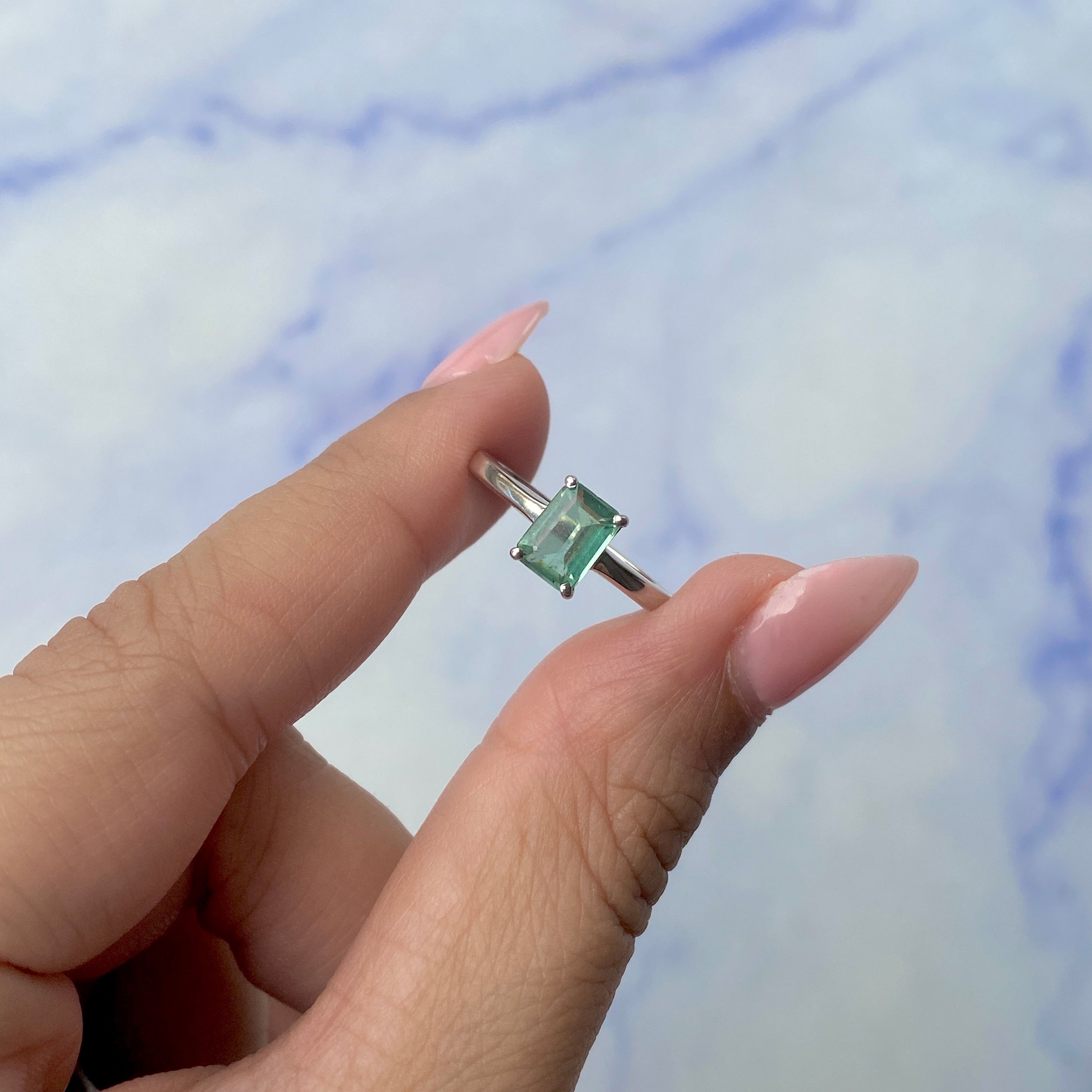 Green Kyanite Ring-(KYN-SR-241-G.)