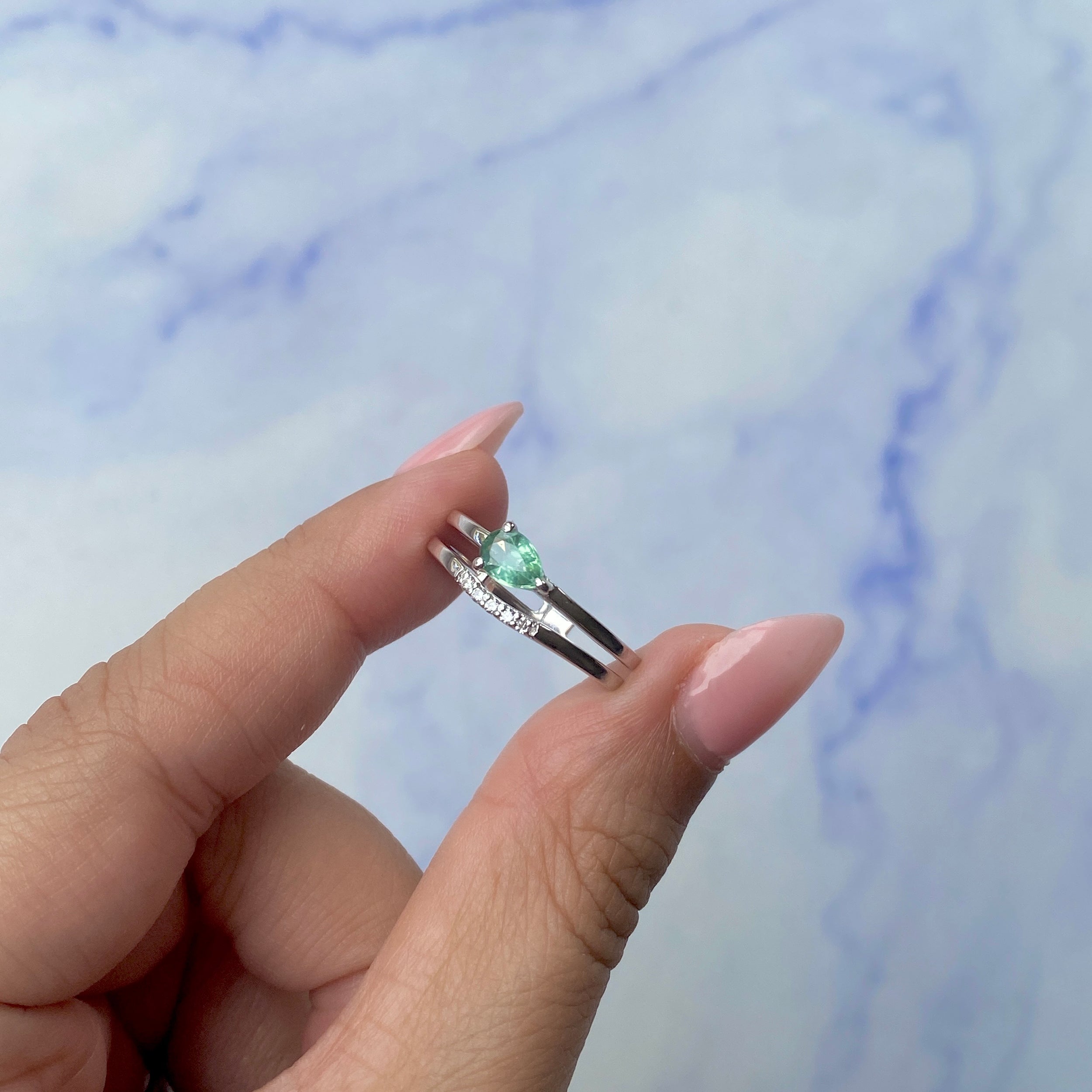 Green Kyanite Ring-(KYN-SR-2862-G.)