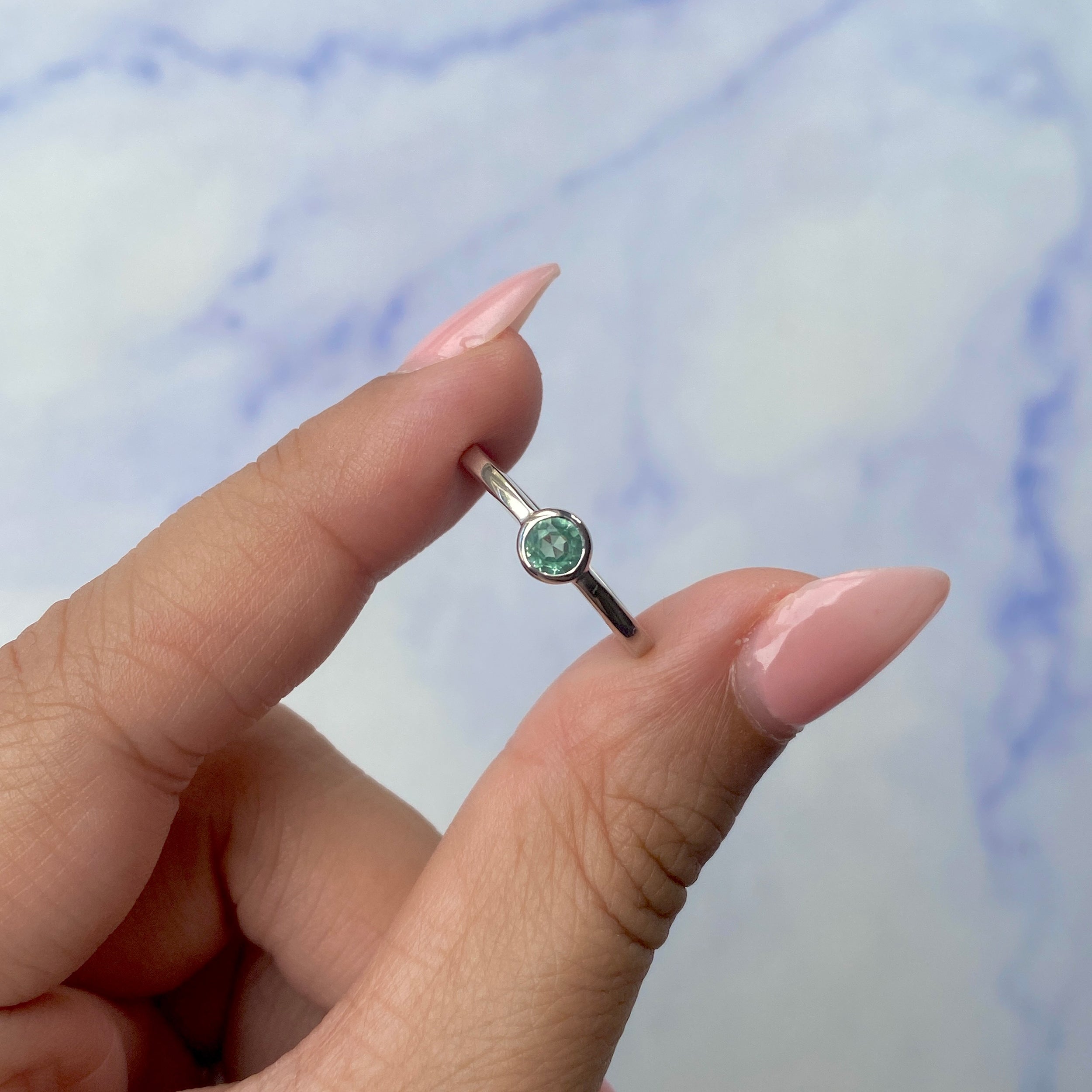 Green Kyanite Ring-(KYN-SR-3229-G.)