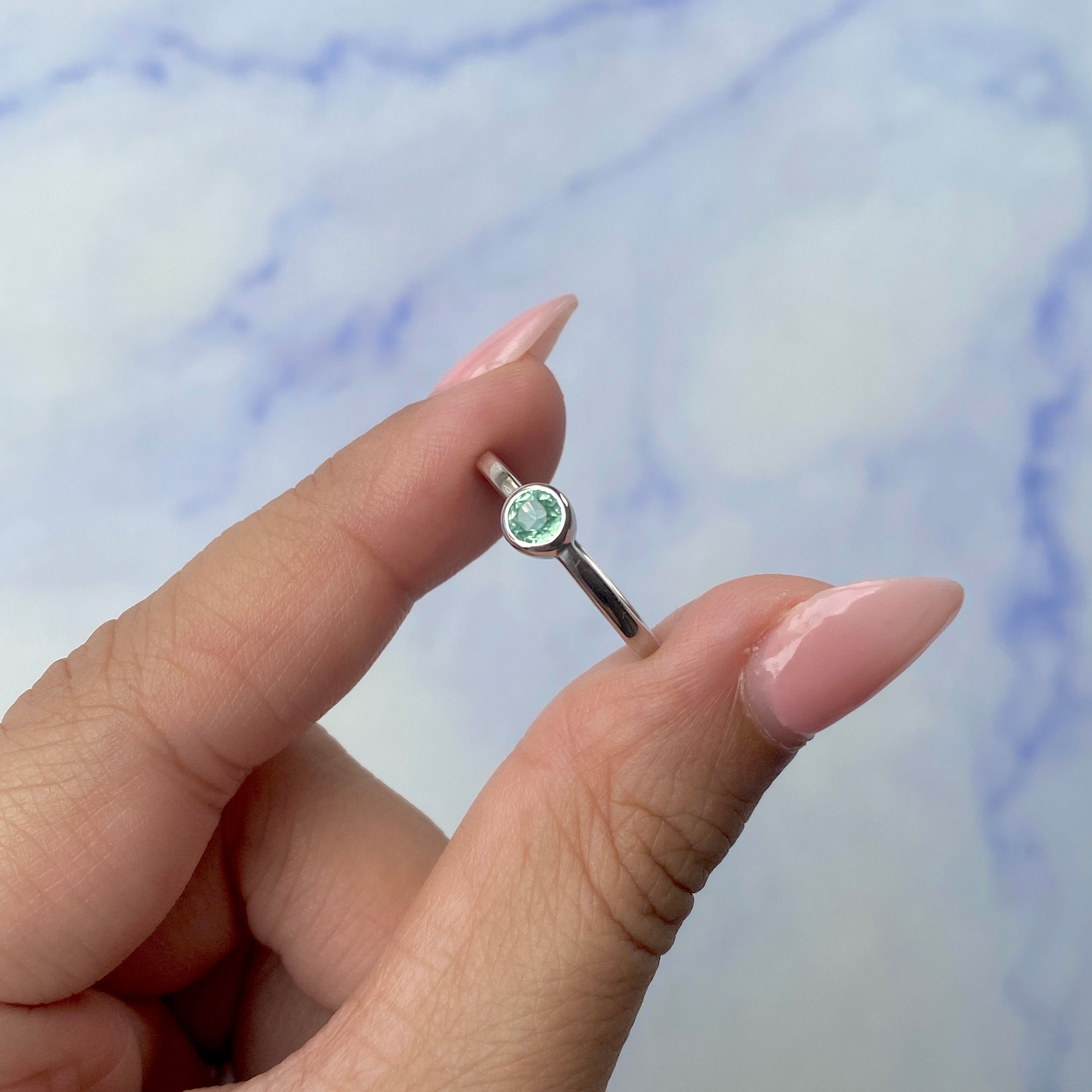 Green Kyanite Ring-(KYN-SR-3229-G.)