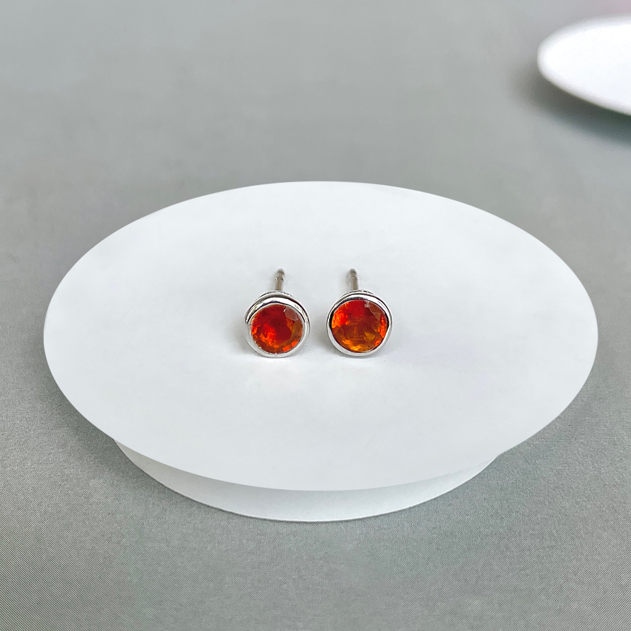 Orange Kyanite Stud Earring-(KYN-SE-1425-O.)