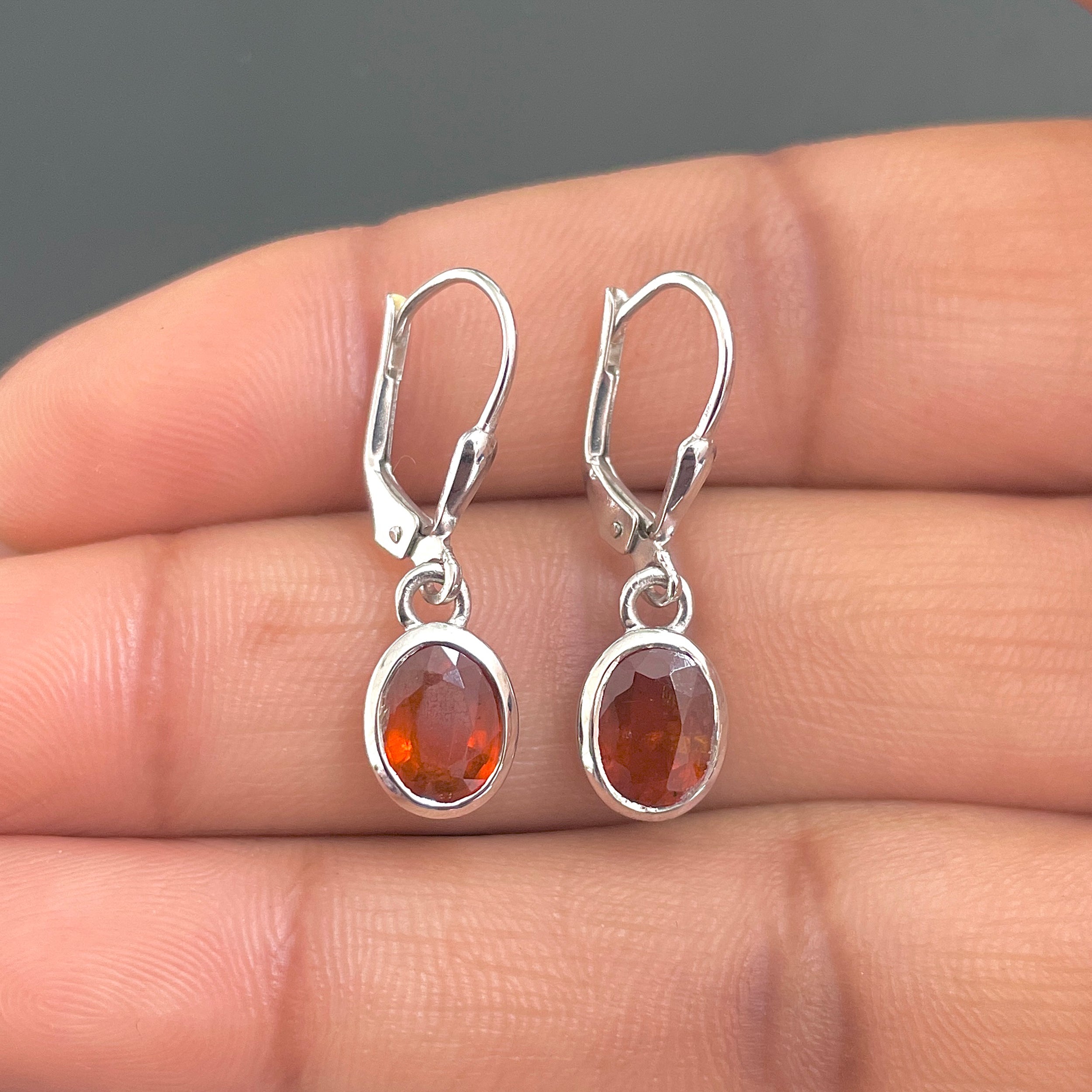 Orange Kyanite Leverback Earring-(OKY-SE-547.)