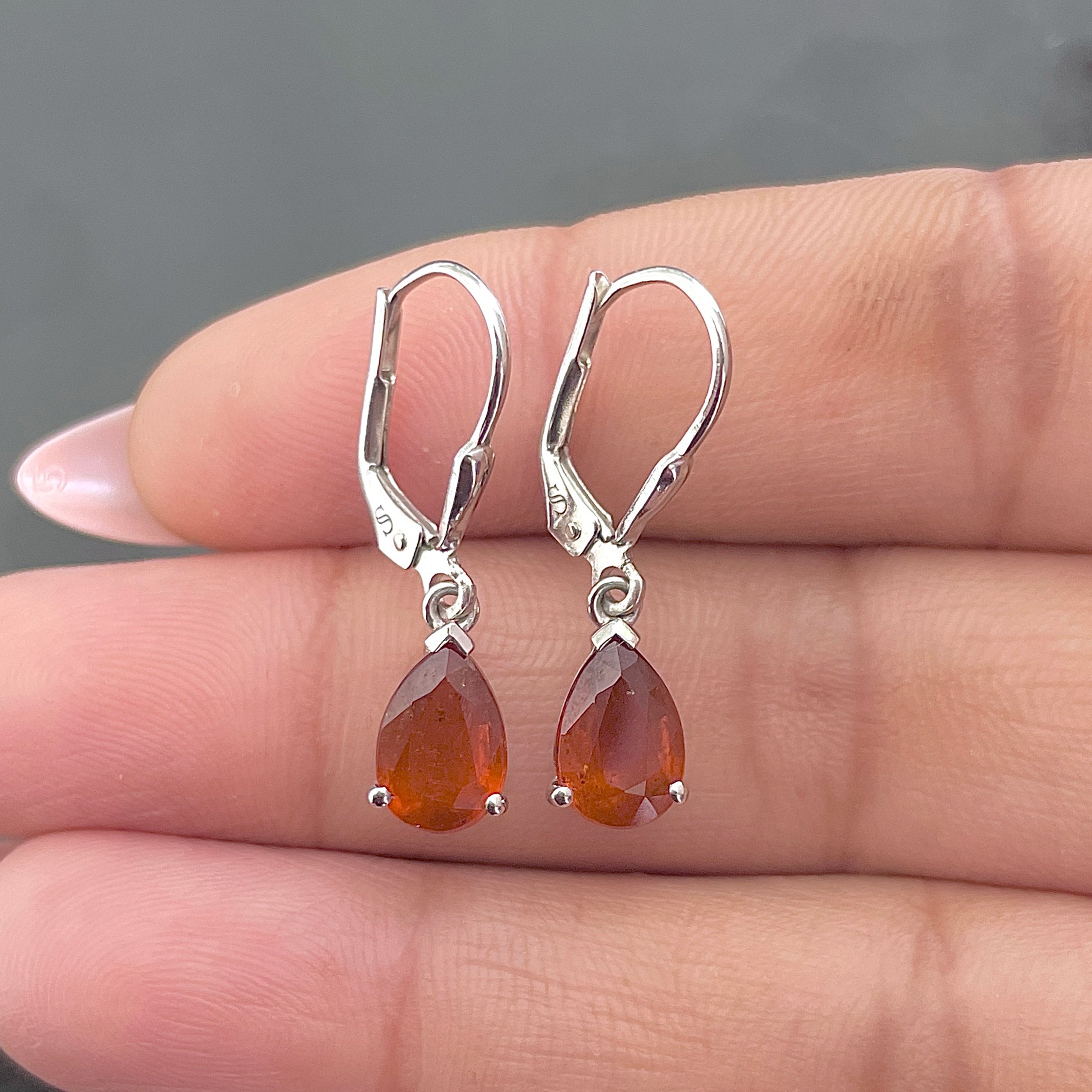 Orange Kyanite Leverback Earring-(KYN-SE-677-O.)