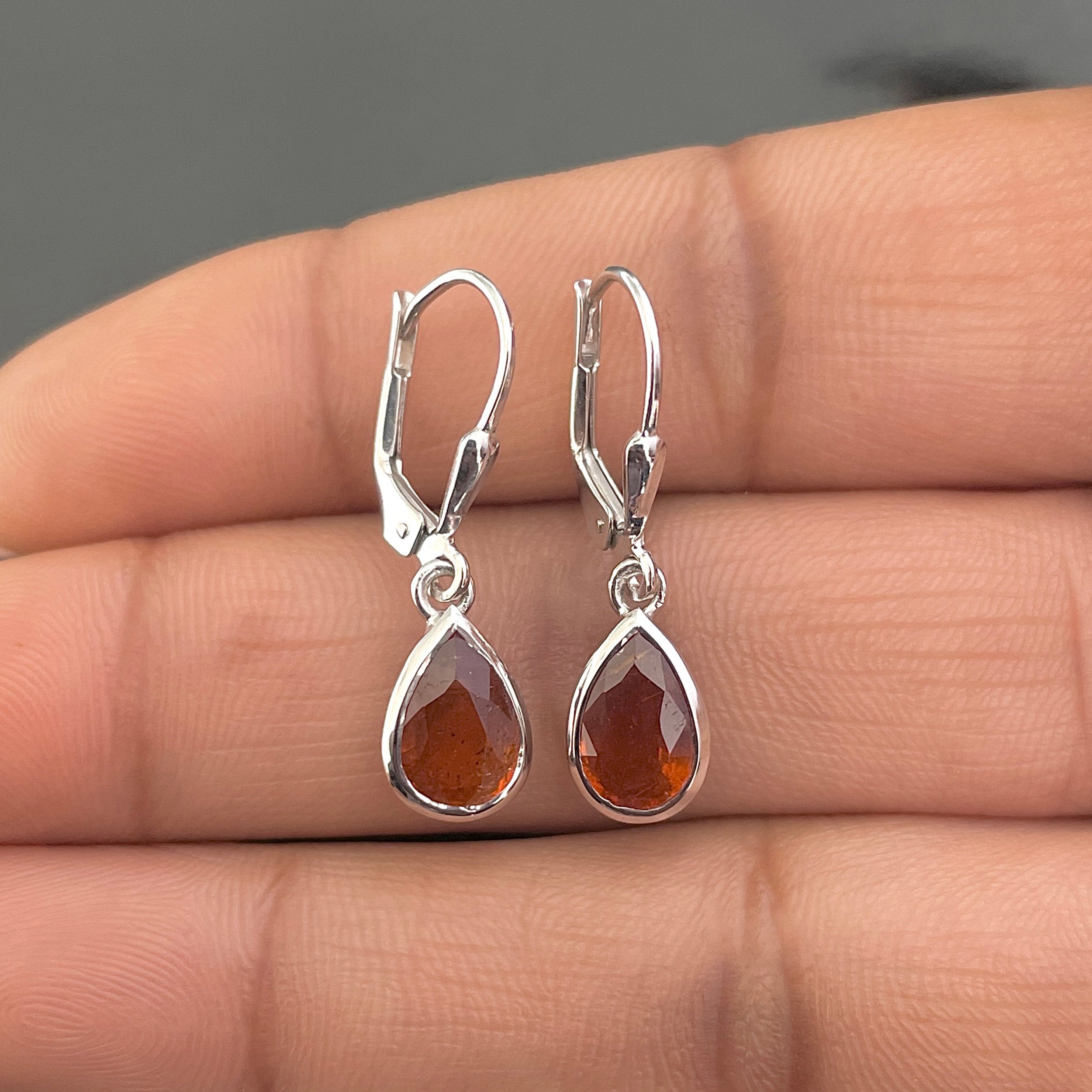Orange Kyanite Leverback Earring-(OKY-SE-679.)