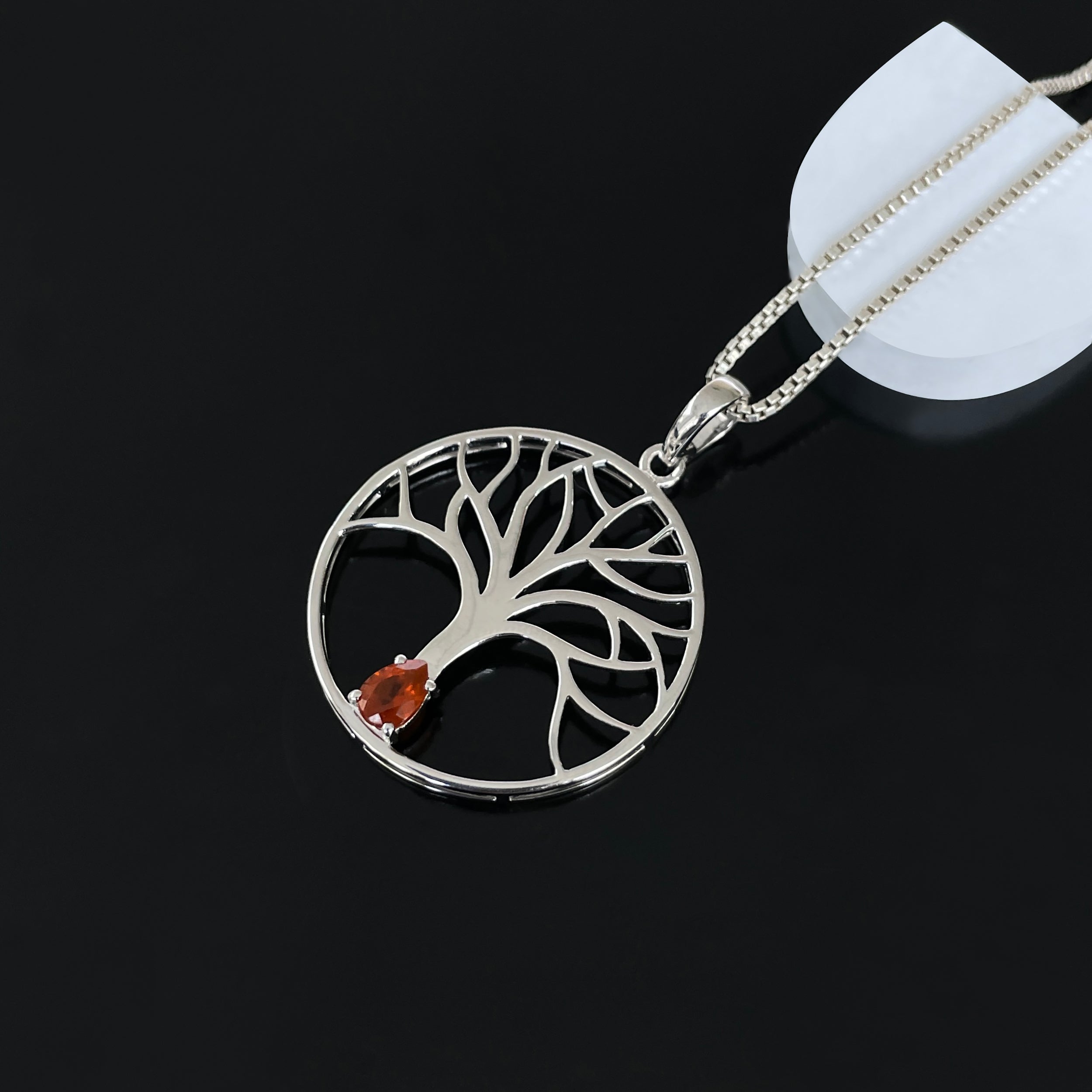 Orange Kyanite Tree Of Life Pendant-(KYN-SN-154-O.)