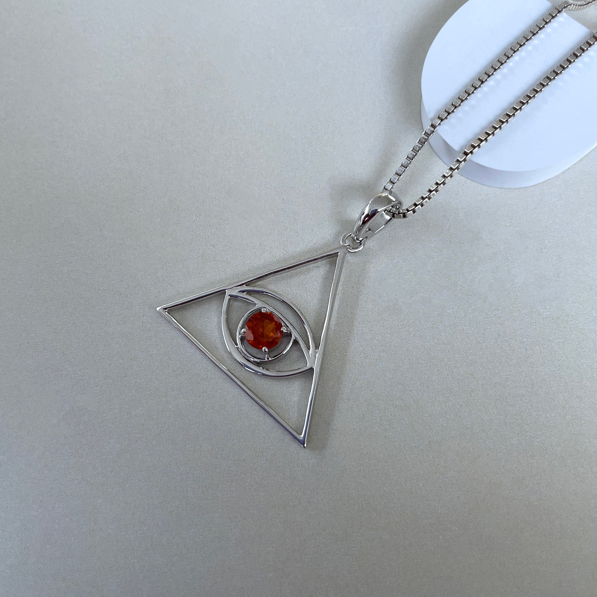 Orange Kyanite Pendant-(KYN-SN-175-O.)