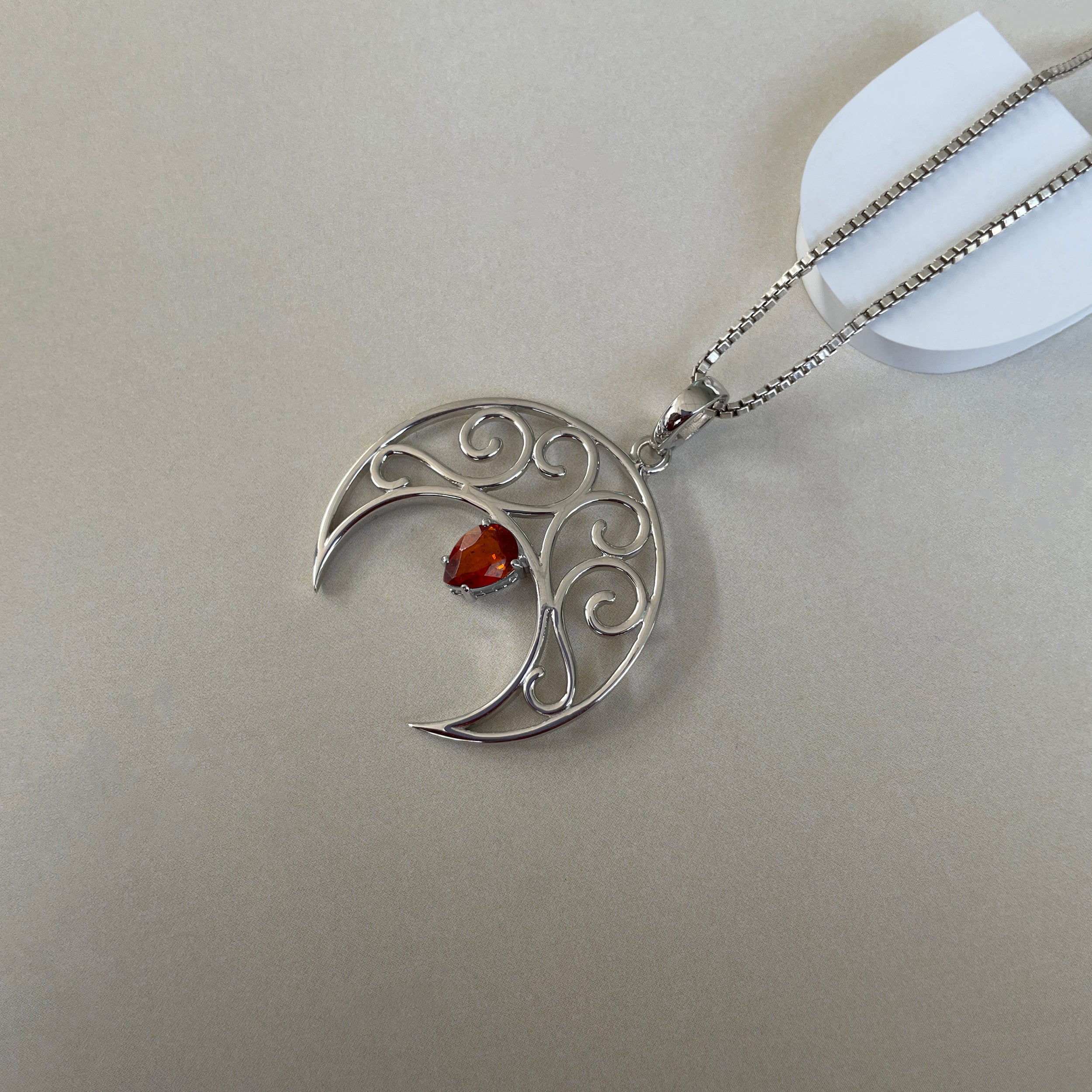 Orange Kyanite Pendant-(KYN-SN-181-O.)