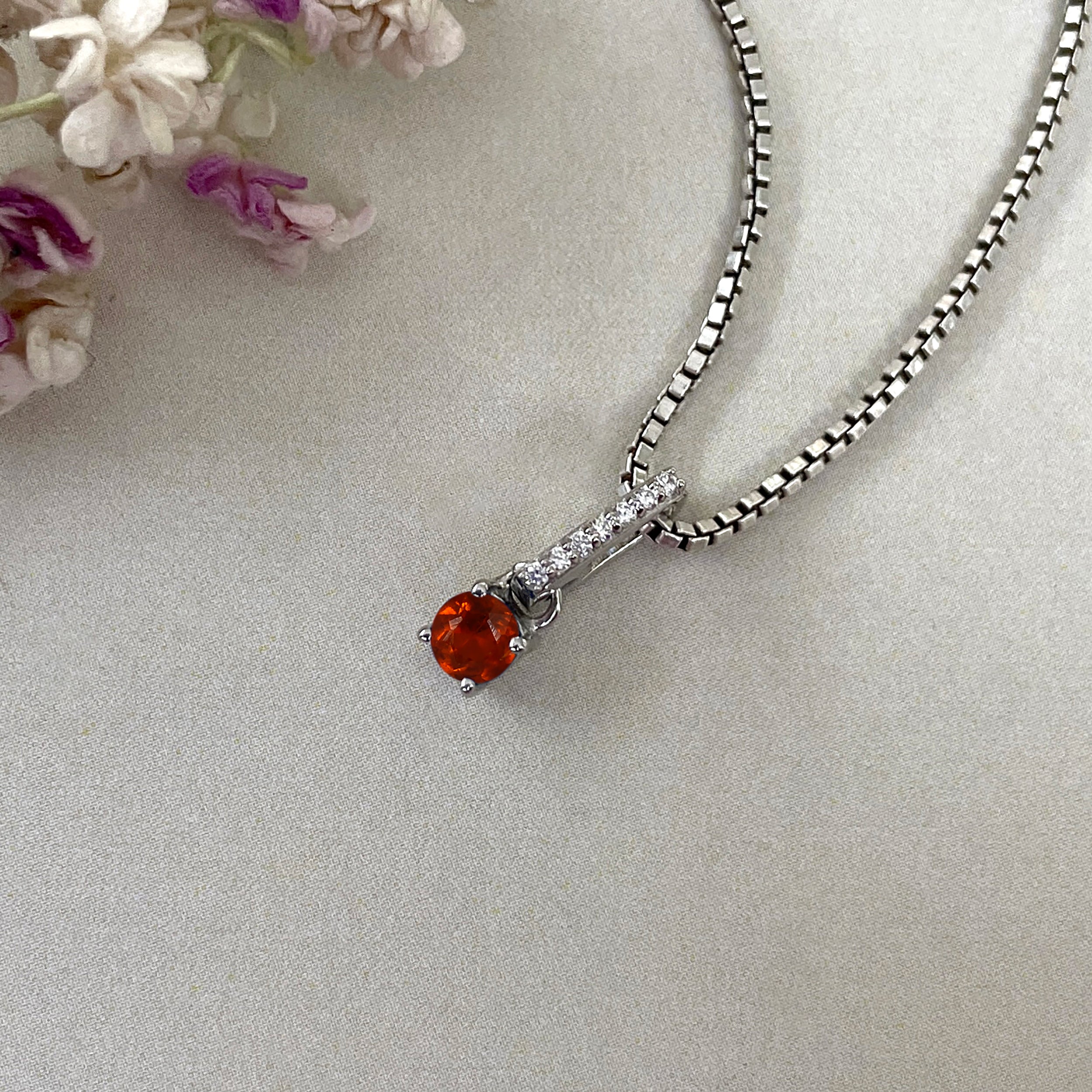 Orange Kyanite Pendant-(KYN-SP-1166-O.)