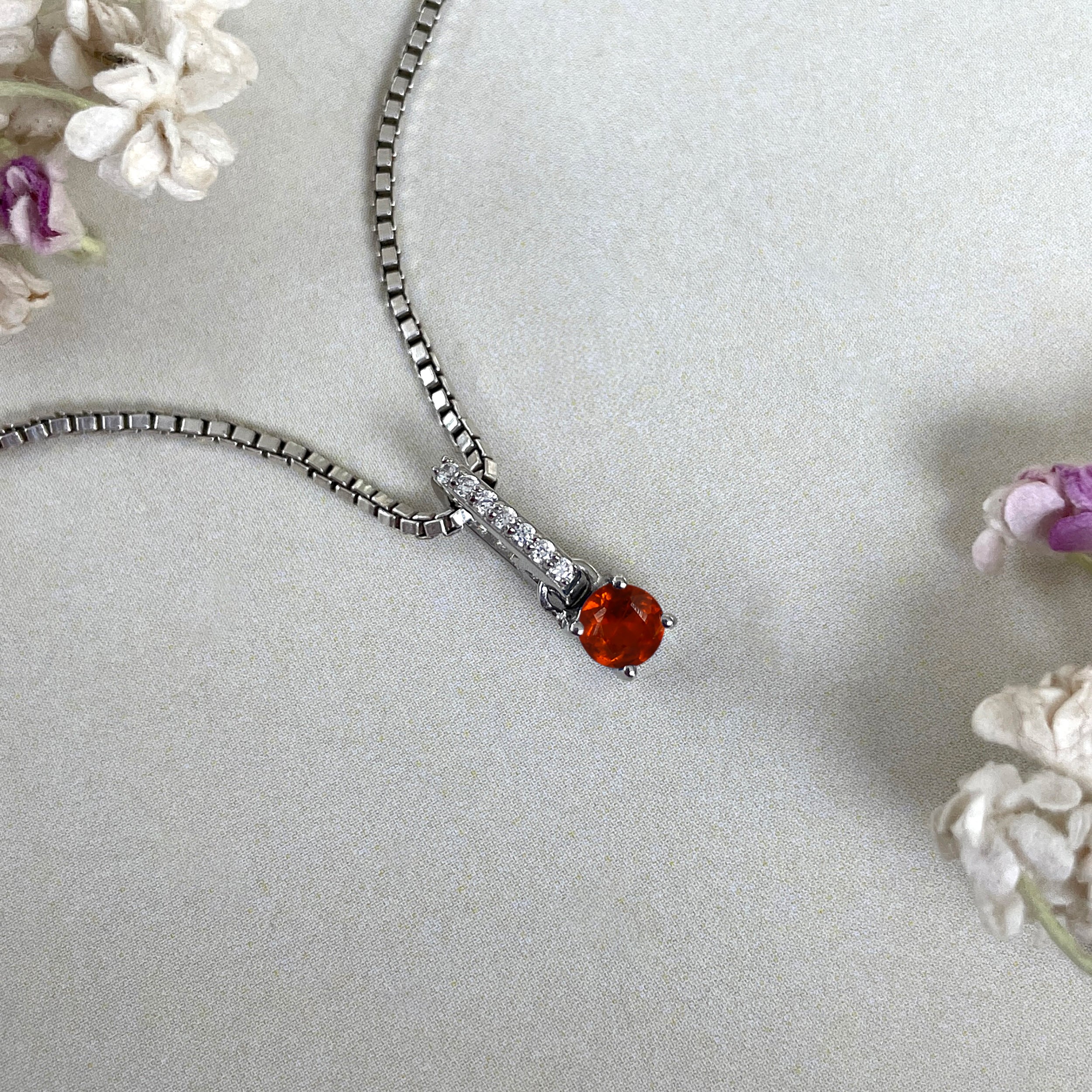 Orange Kyanite Pendant-(KYN-SP-1166-O.)