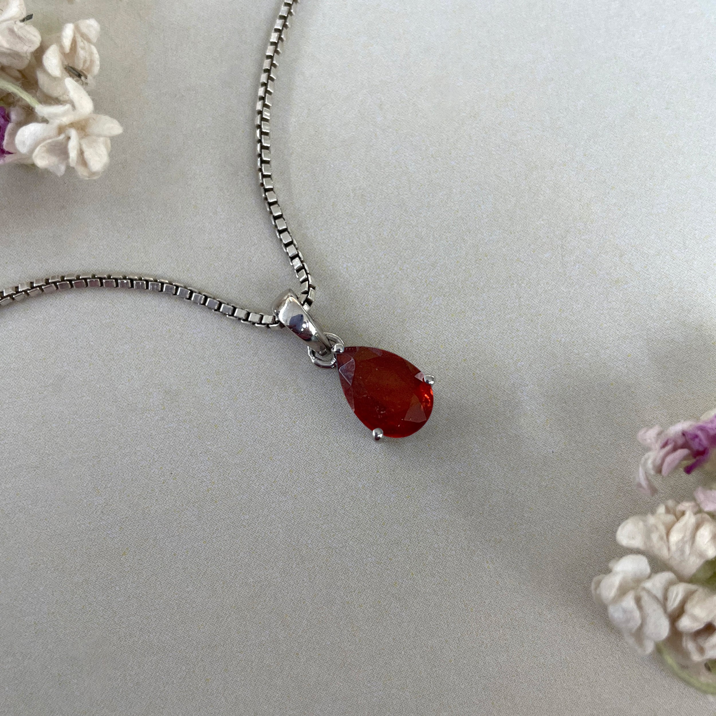 Orange Kyanite Pendant-(KYN-SP-917-O.)