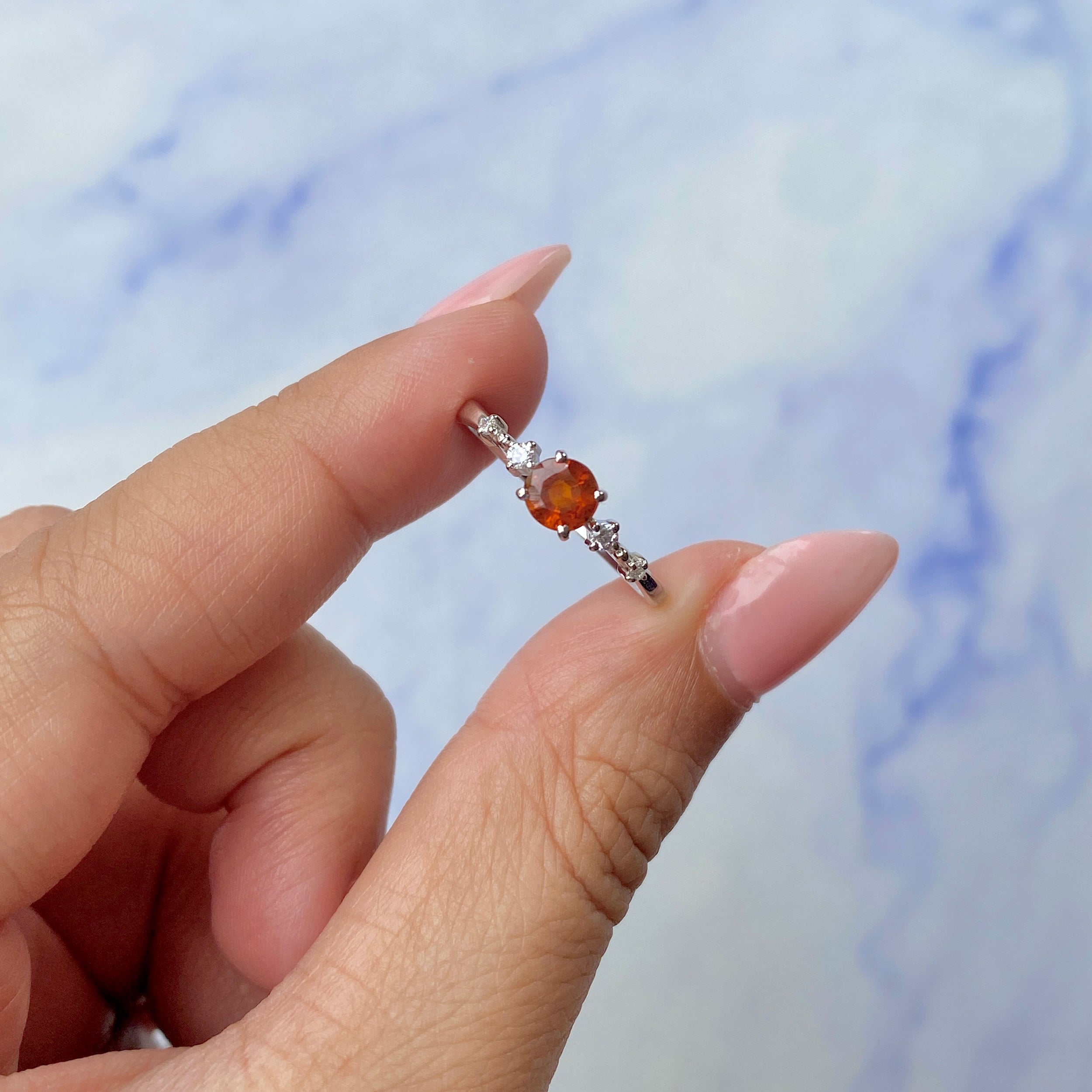 Orange Kyanite Ring-(OKY-SR-1939.)