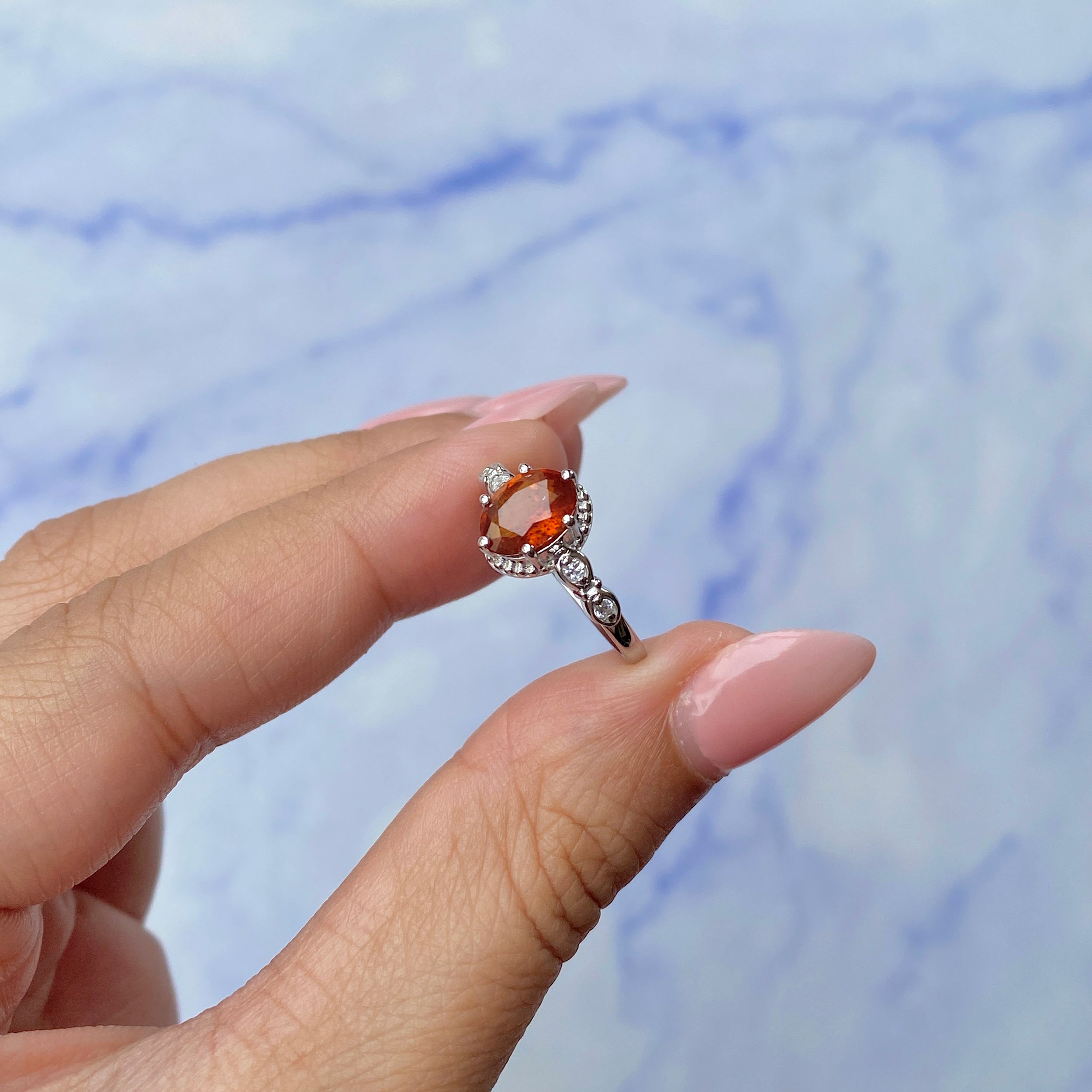 Orange Kyanite Ring-(OKY-SR-2182.)