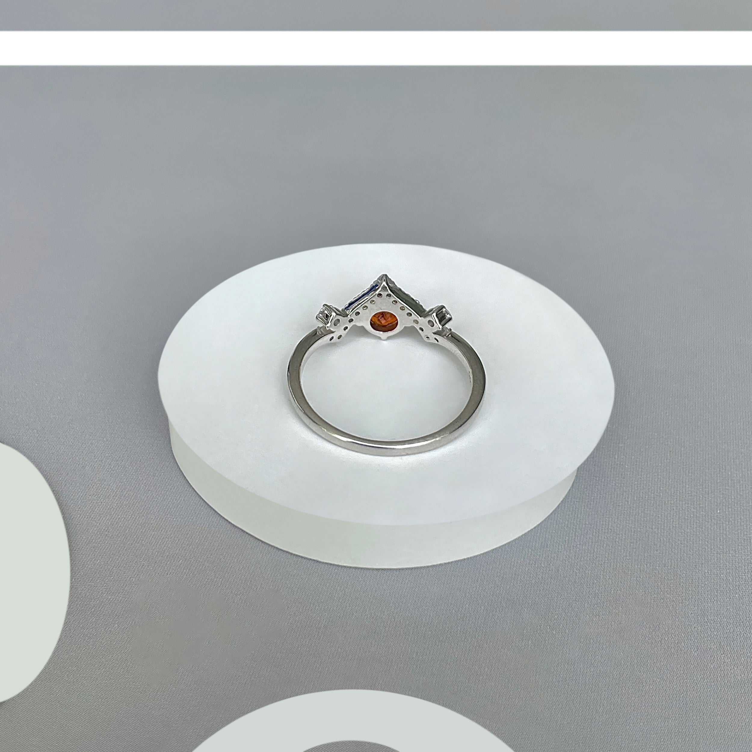 Orange Kyanite Ring-(KYN-SR-2296-O.)
