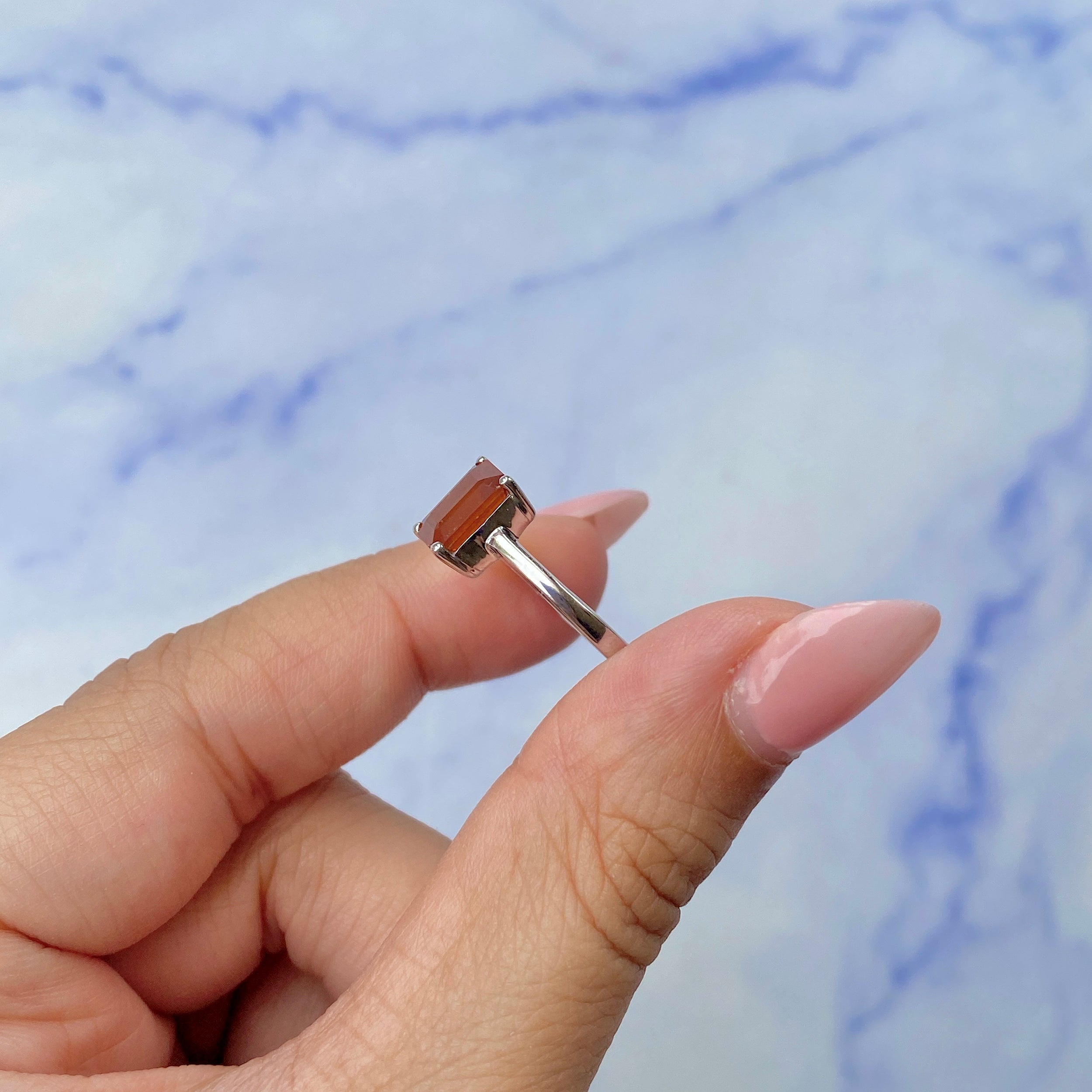 Orange Kyanite Ring-(KYN-SR-247-O.)