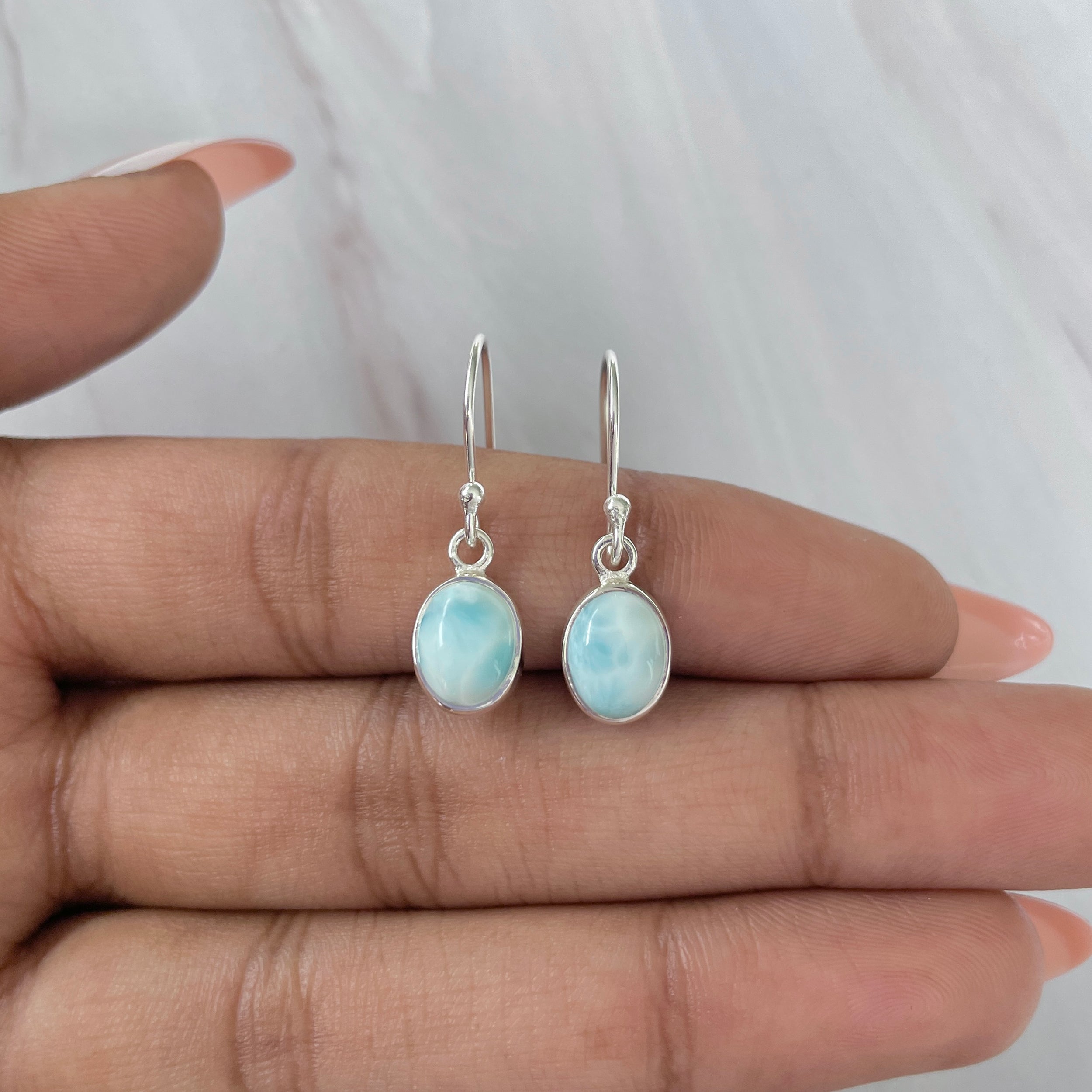 Larimar Earring-(LAR-E-1001.)
