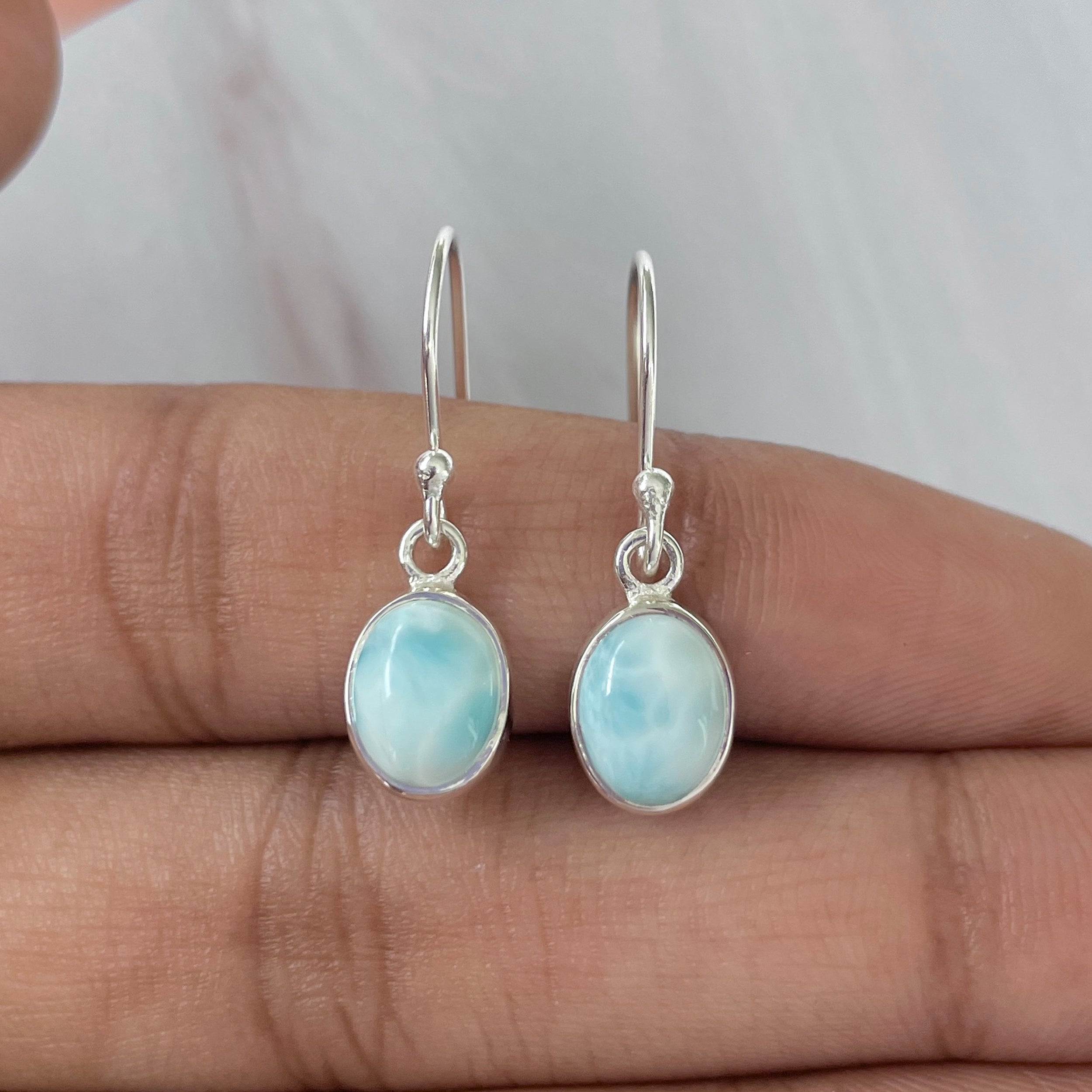 Larimar Earring-(LAR-E-1001.)