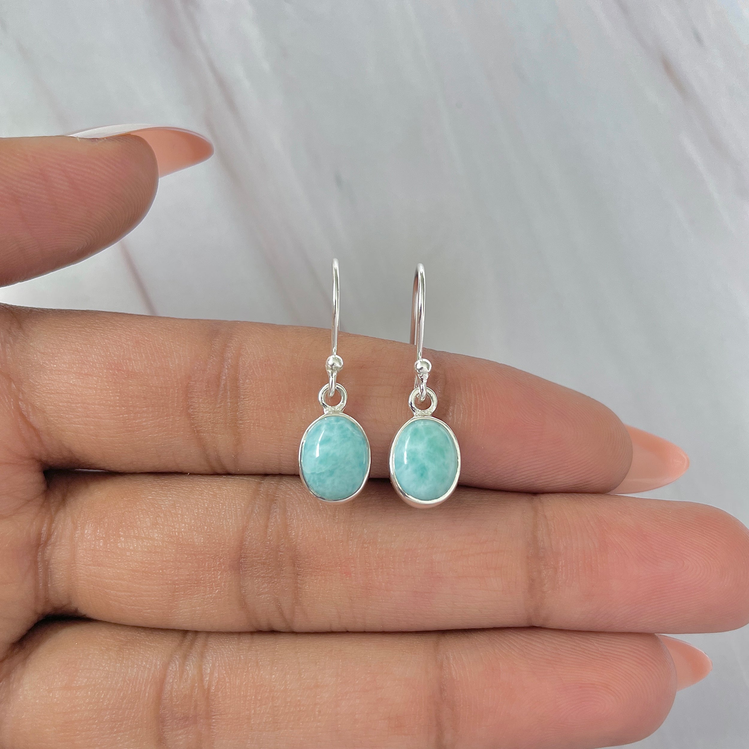 Larimar Earring-(LAR-E-1003.)