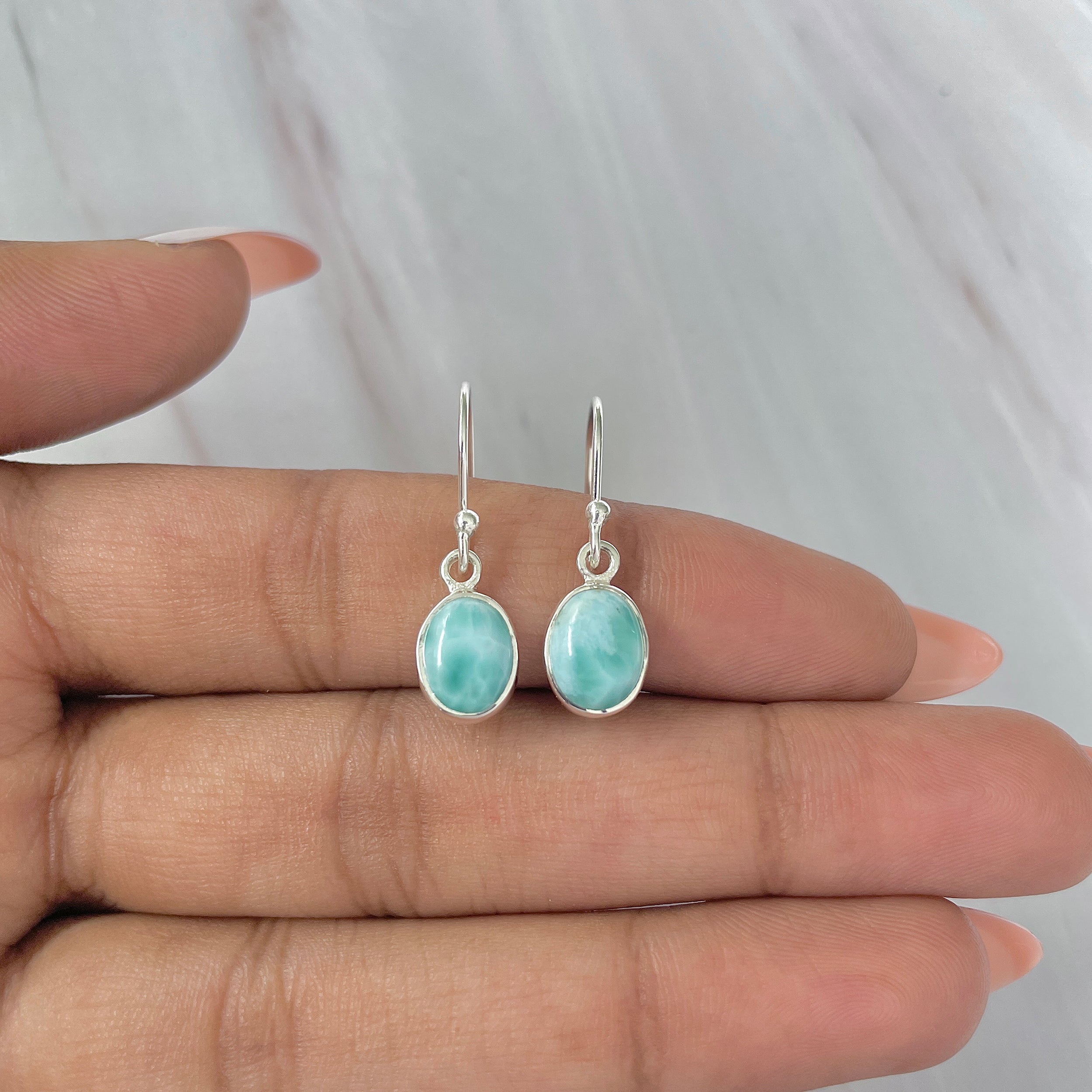 Larimar Earring-(LAR-E-1005.)