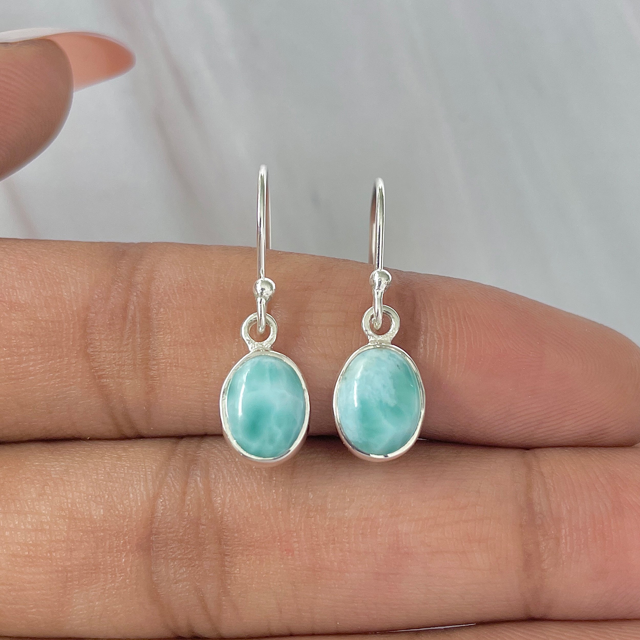 Larimar Earring-(LAR-E-1005.)