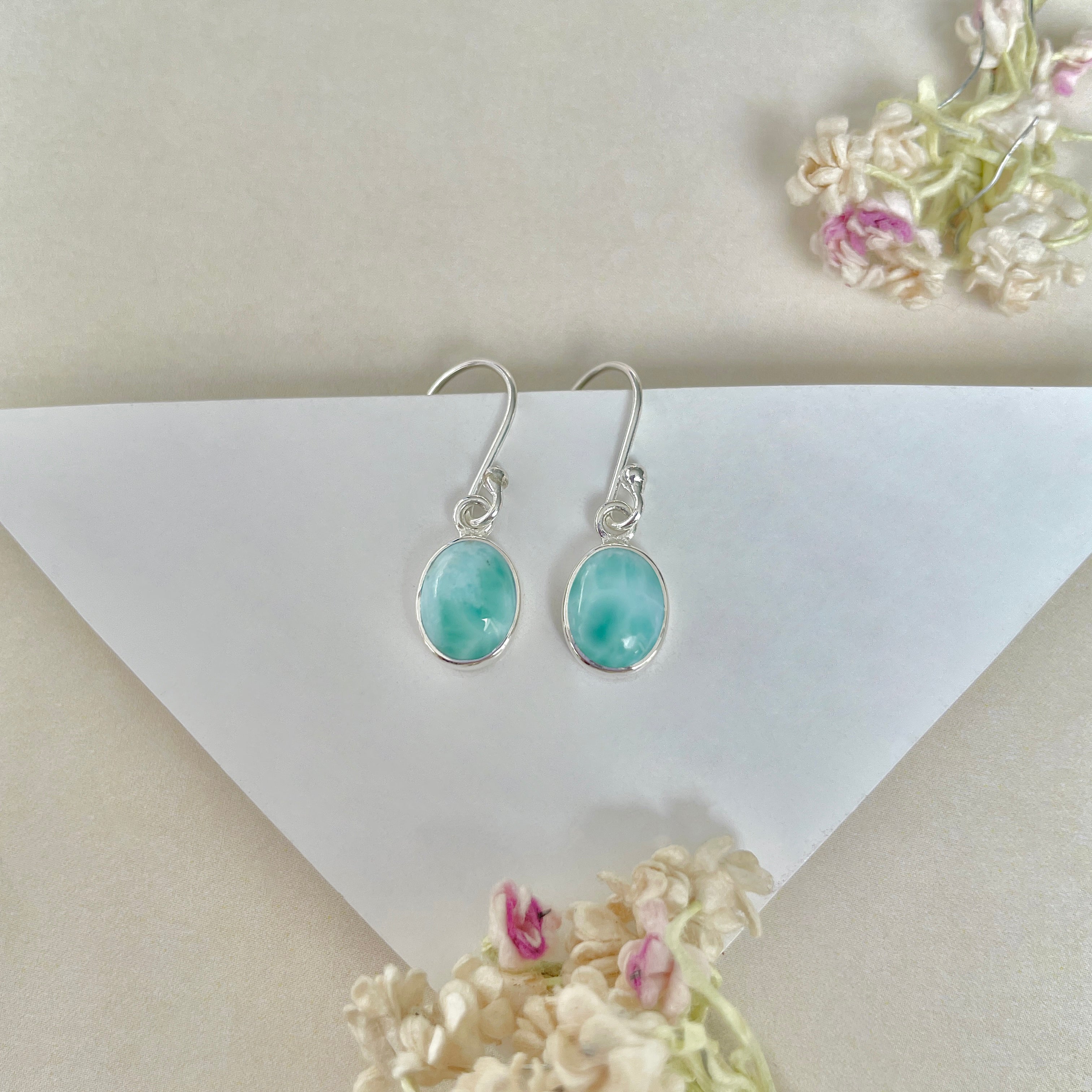 Larimar Earring-(LAR-E-1005.)