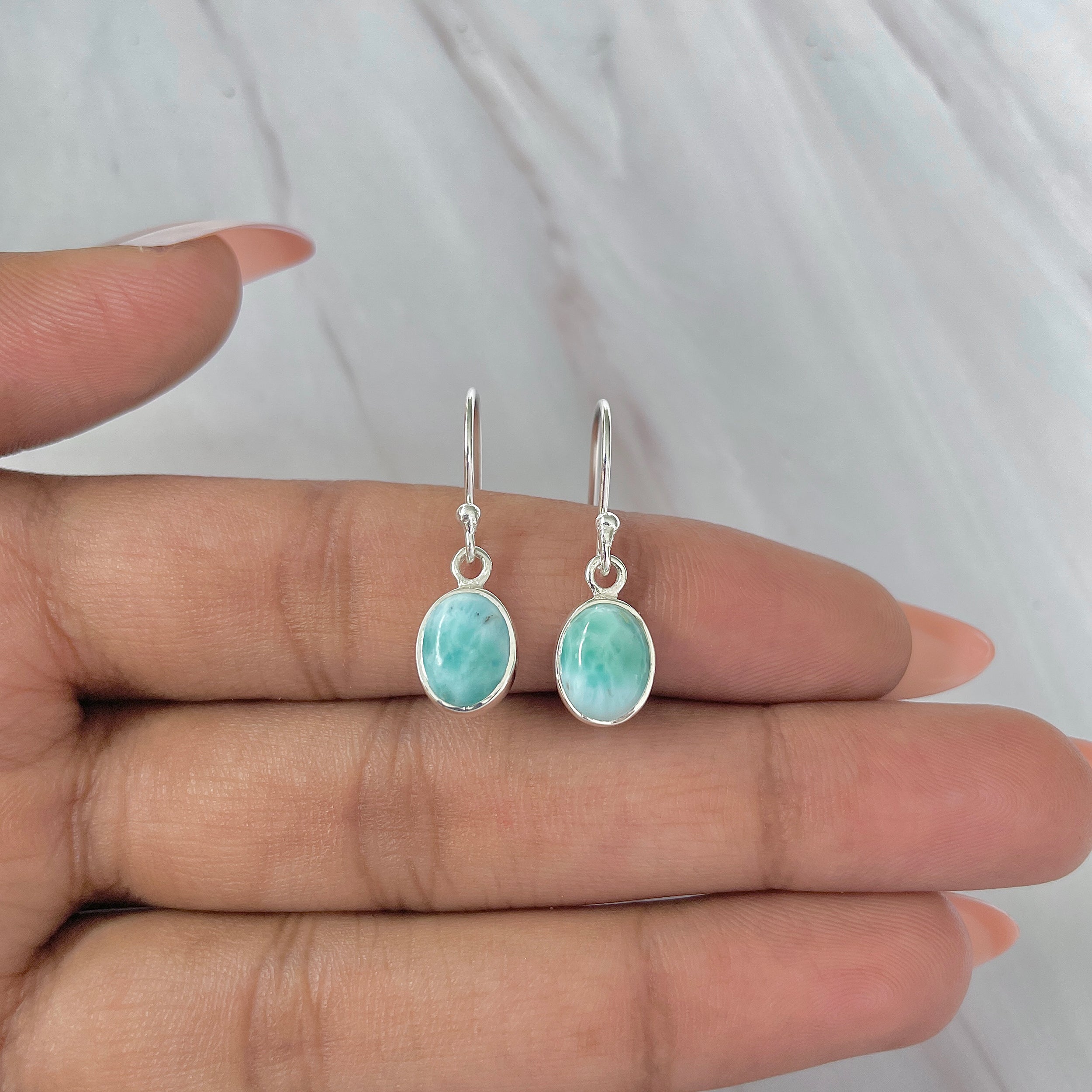 Larimar Earring-(LAR-E-1006.)