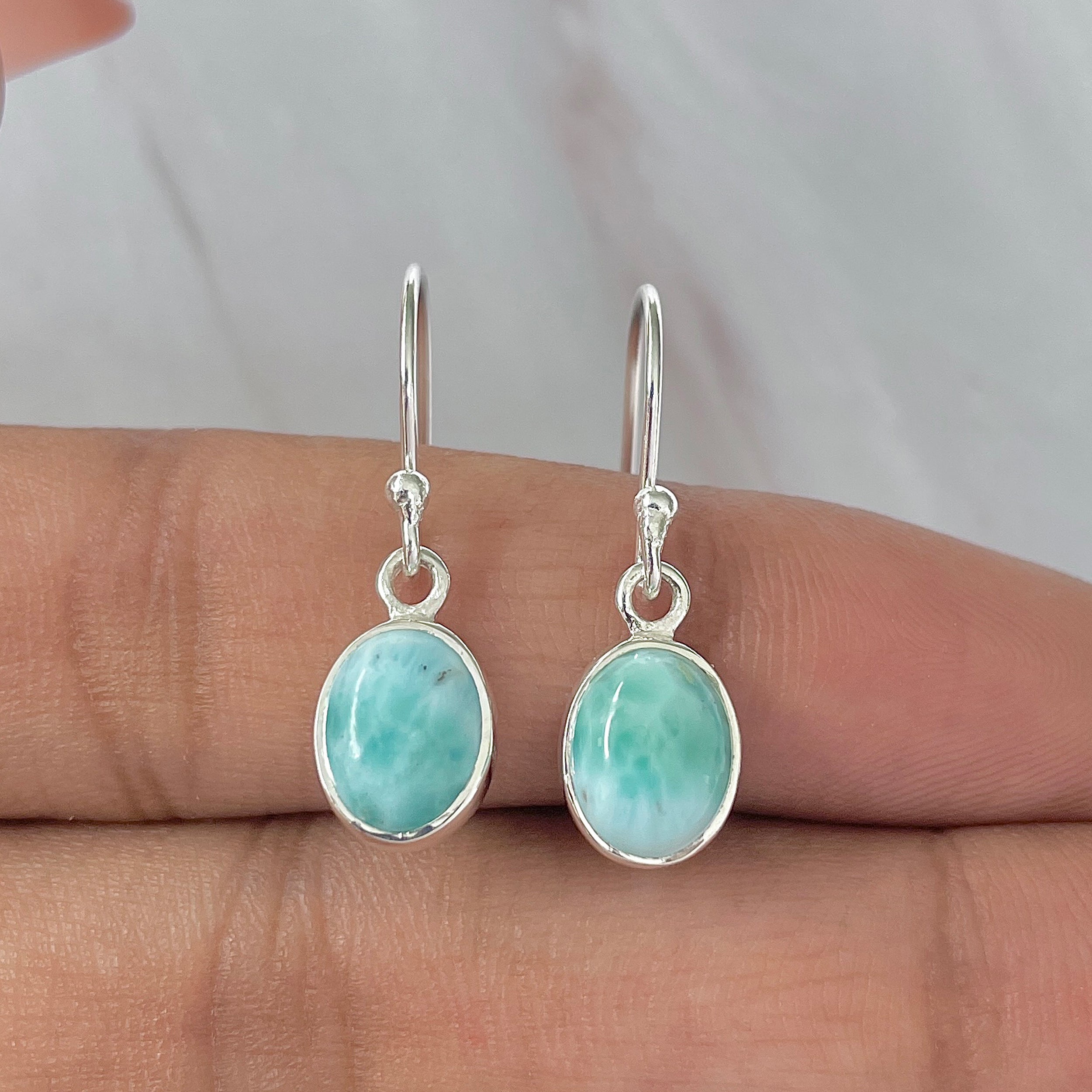 Larimar Earring-(LAR-E-1006.)