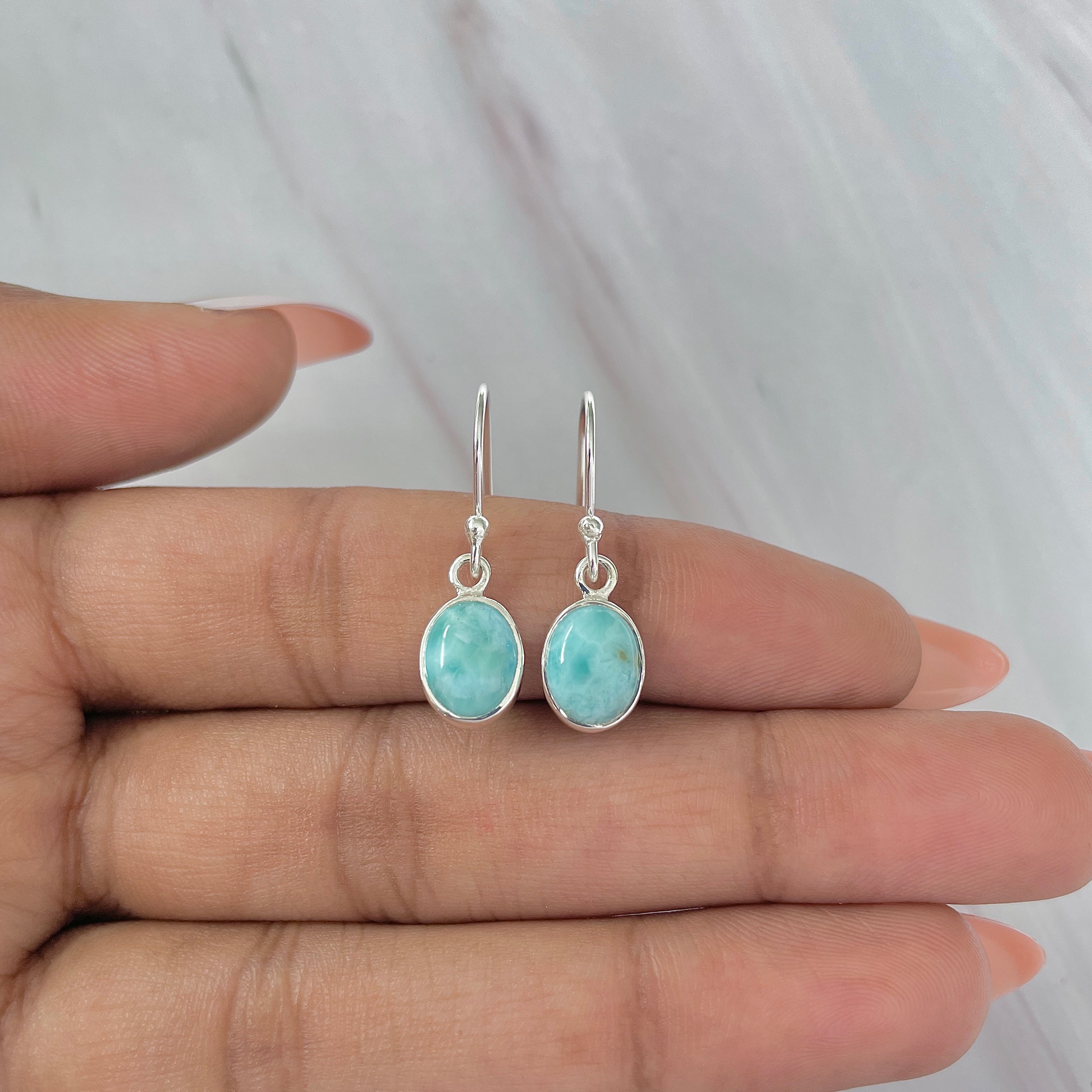 Larimar Earring-(LAR-E-1007.)