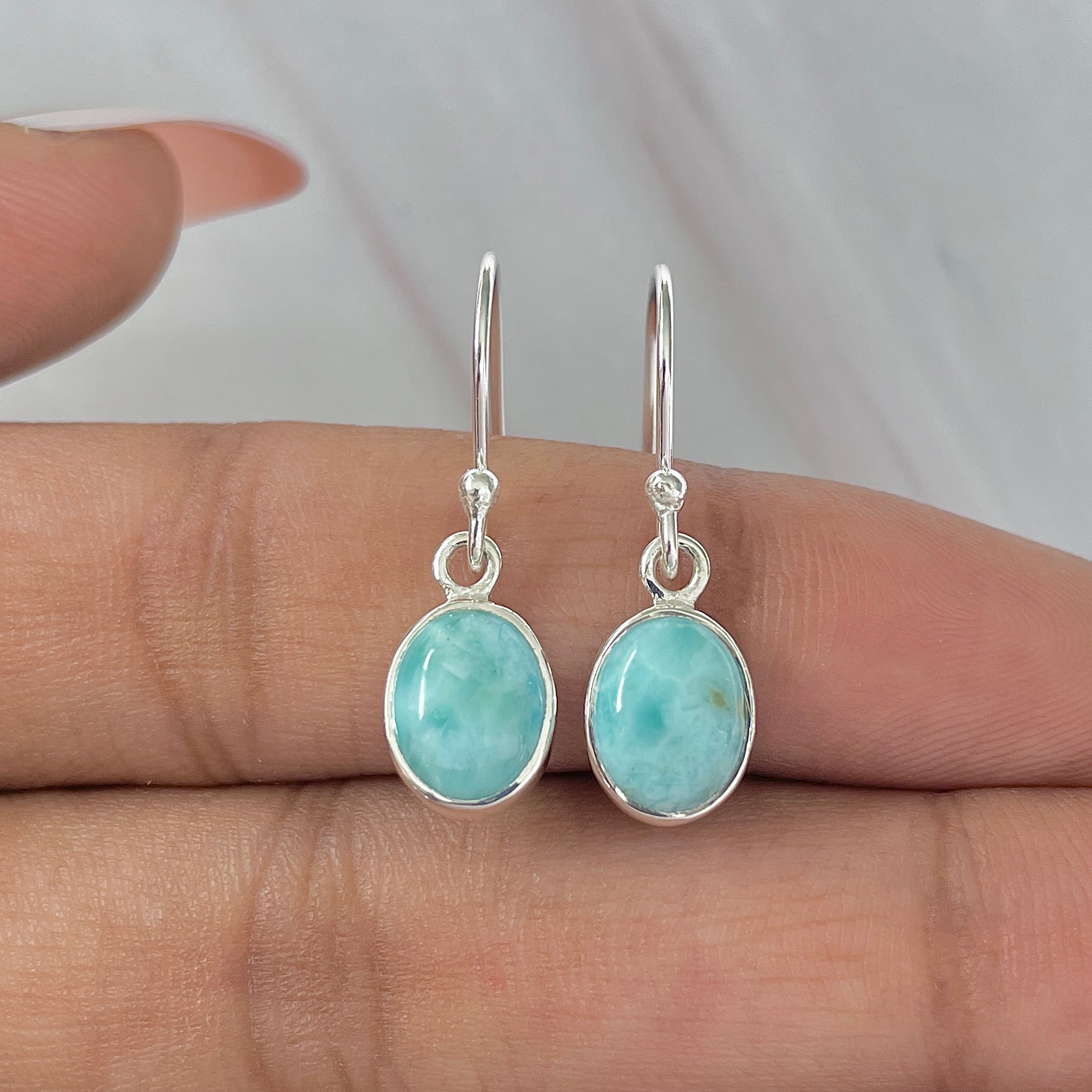 Larimar Earring-(LAR-E-1007.)