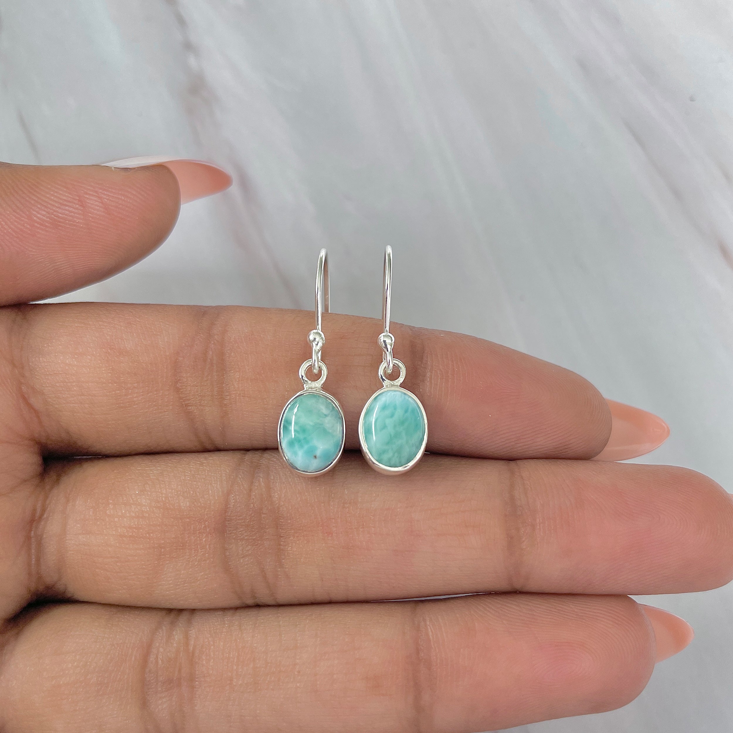 Larimar Earring-(LAR-E-1008.)