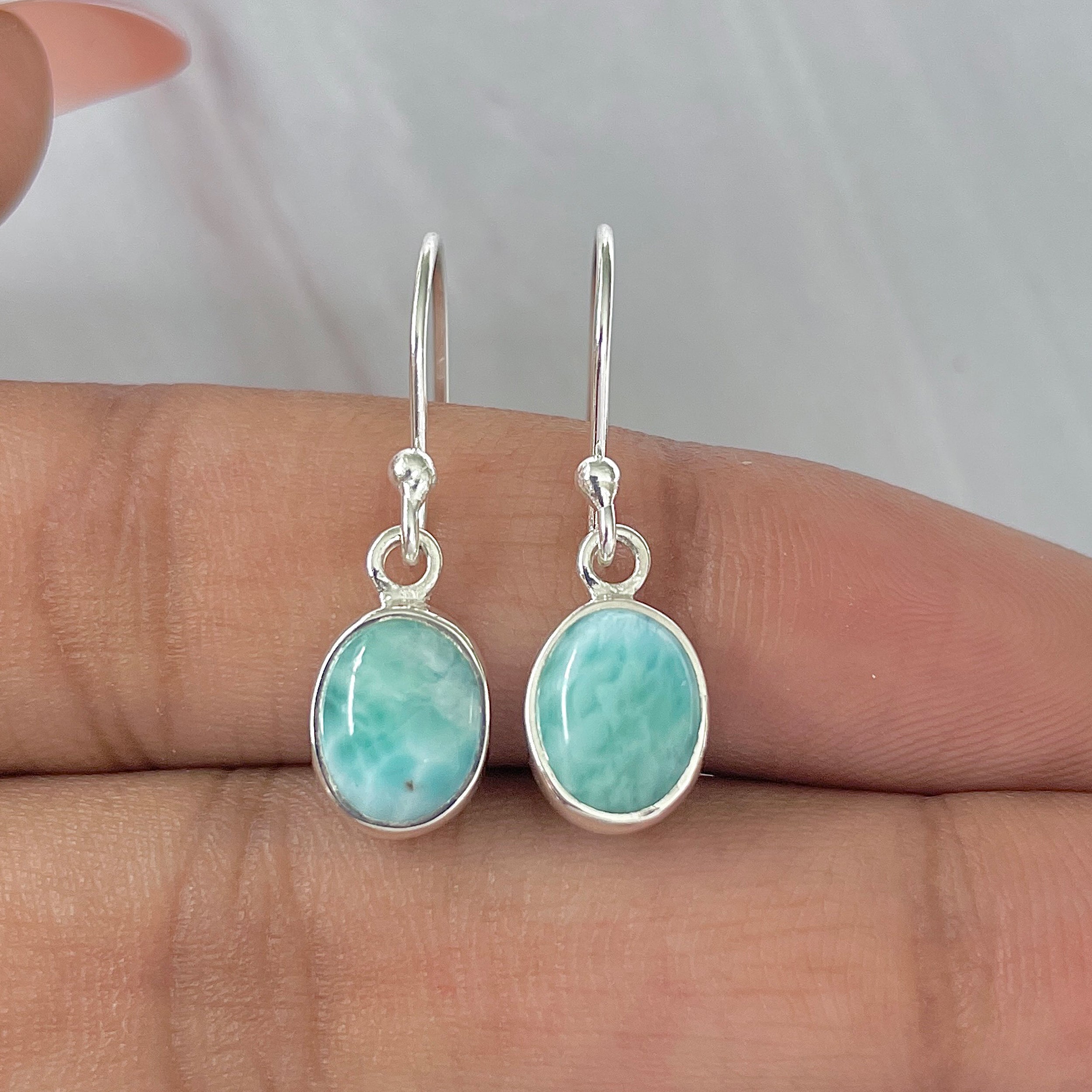 Larimar Earring-(LAR-E-1008.)