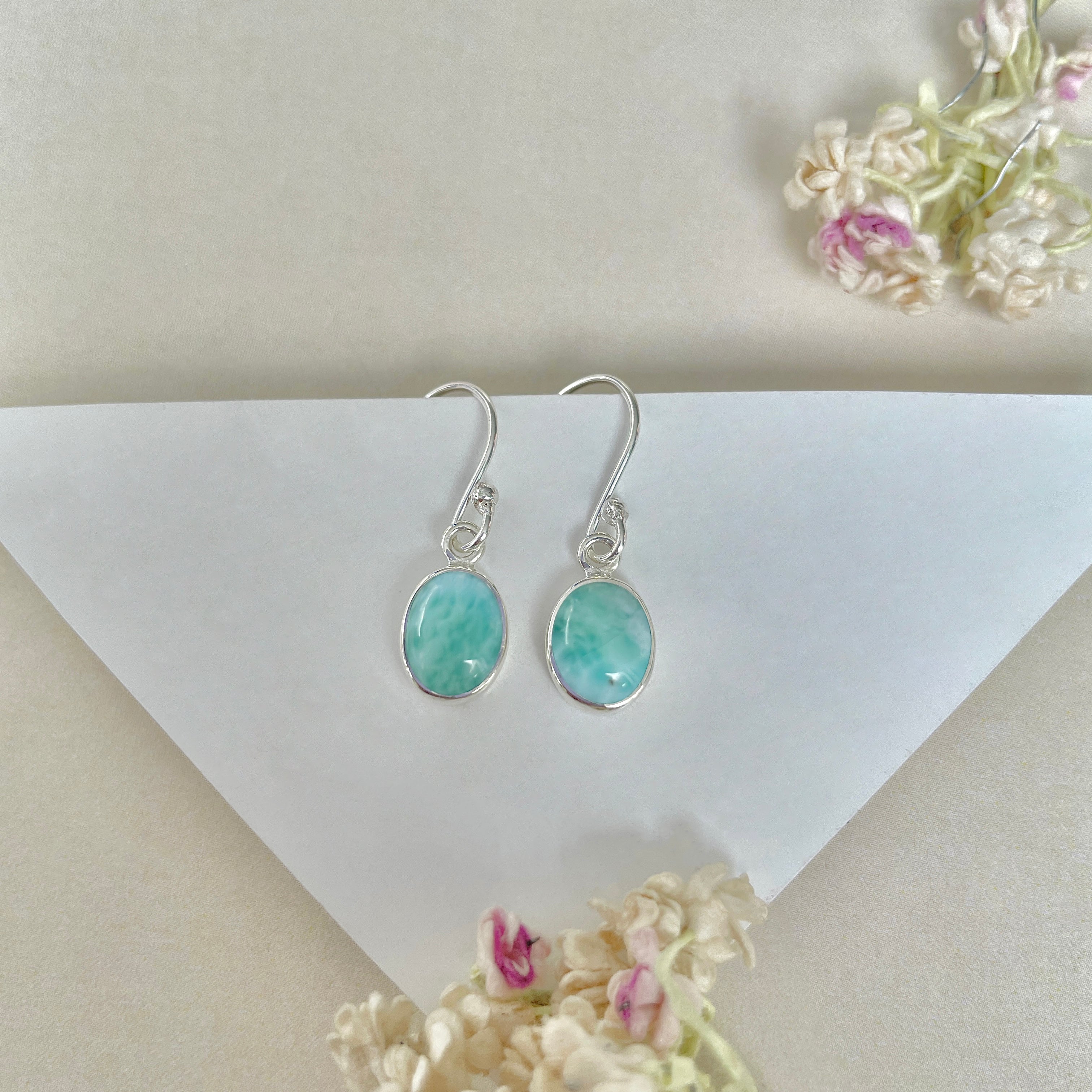 Larimar Earring-(LAR-E-1008.)