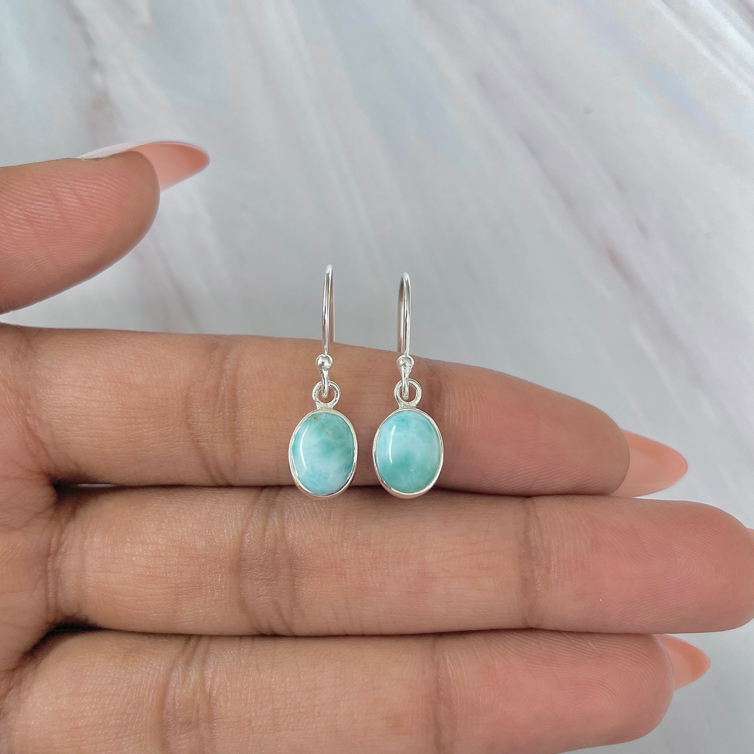 Larimar Earring-(LAR-E-1009.)