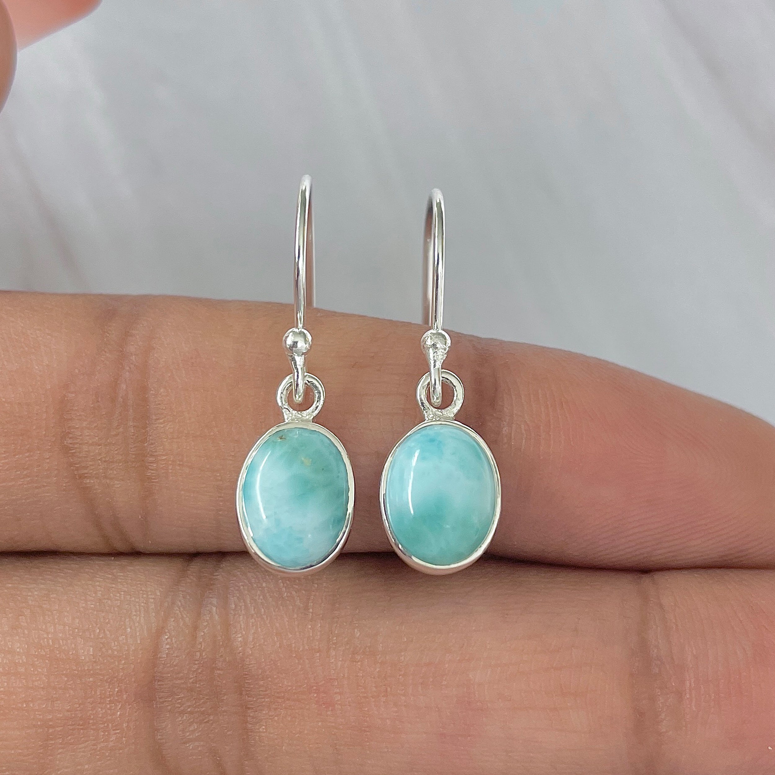 Larimar Earring-(LAR-E-1009.)