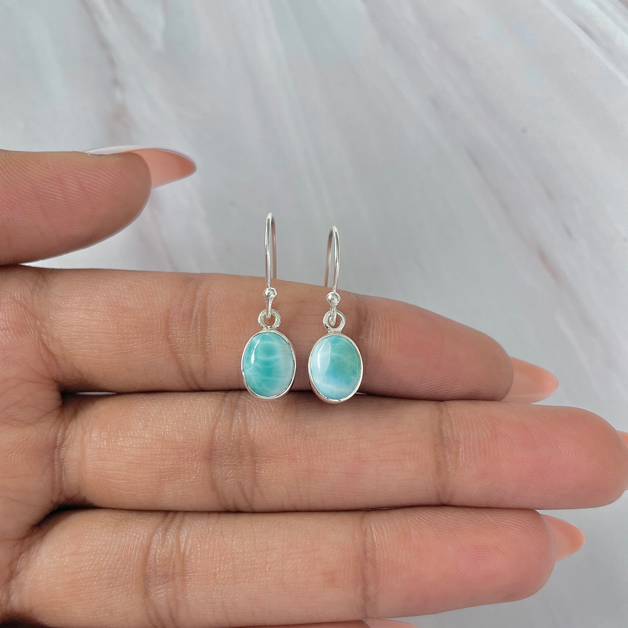 Larimar Earring-(LAR-E-1012.)