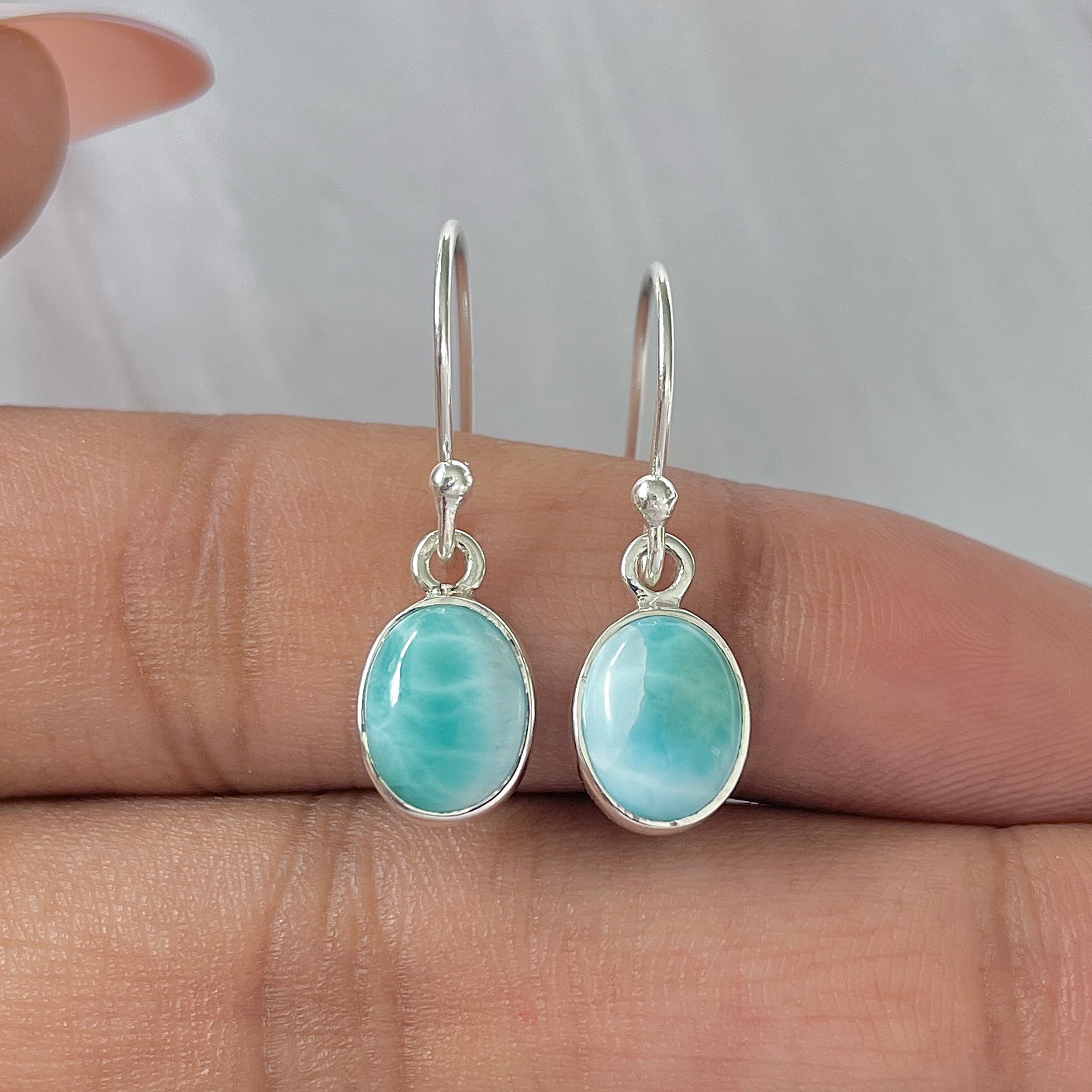 Larimar Earring-(LAR-E-1012.)