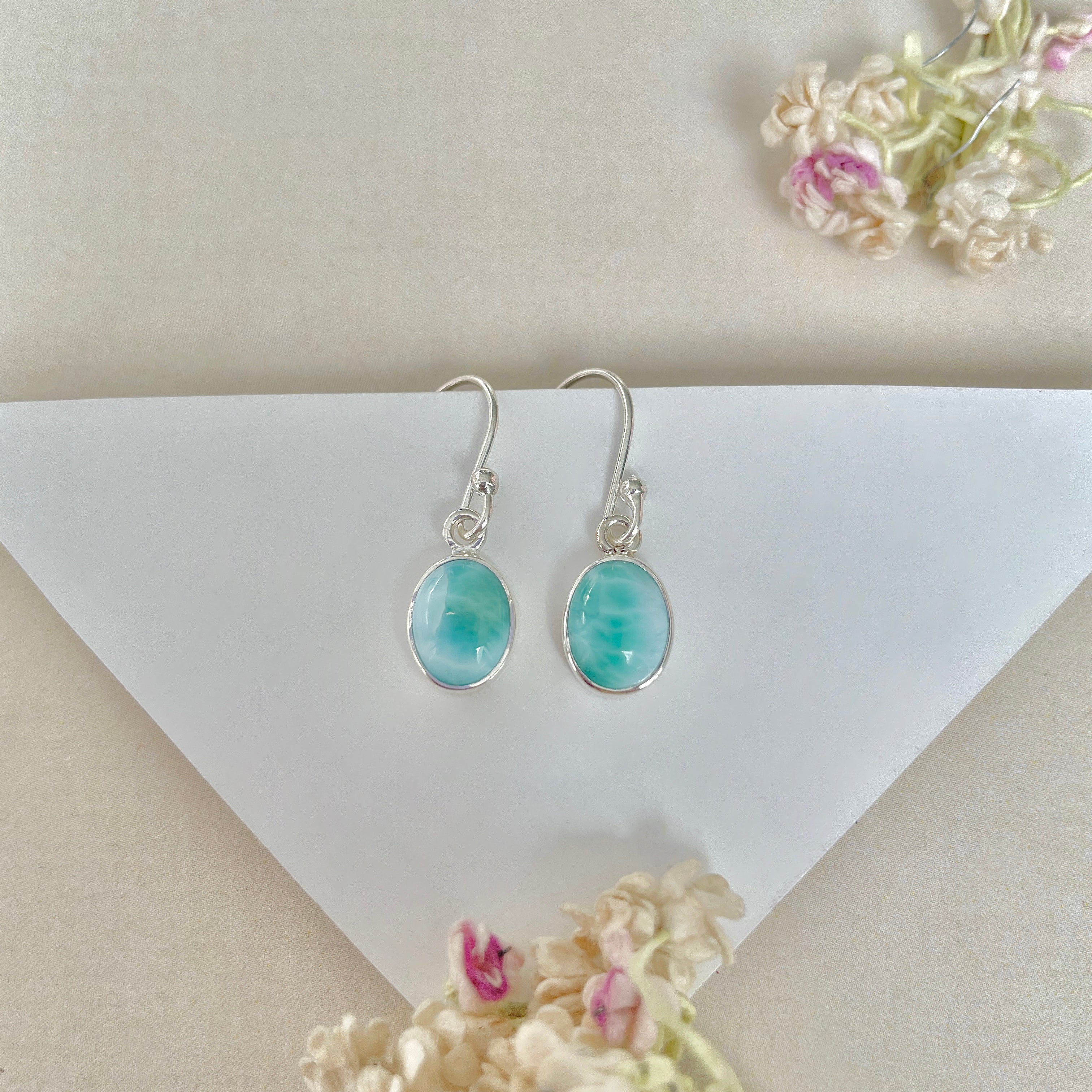 Larimar Earring-(LAR-E-1012.)