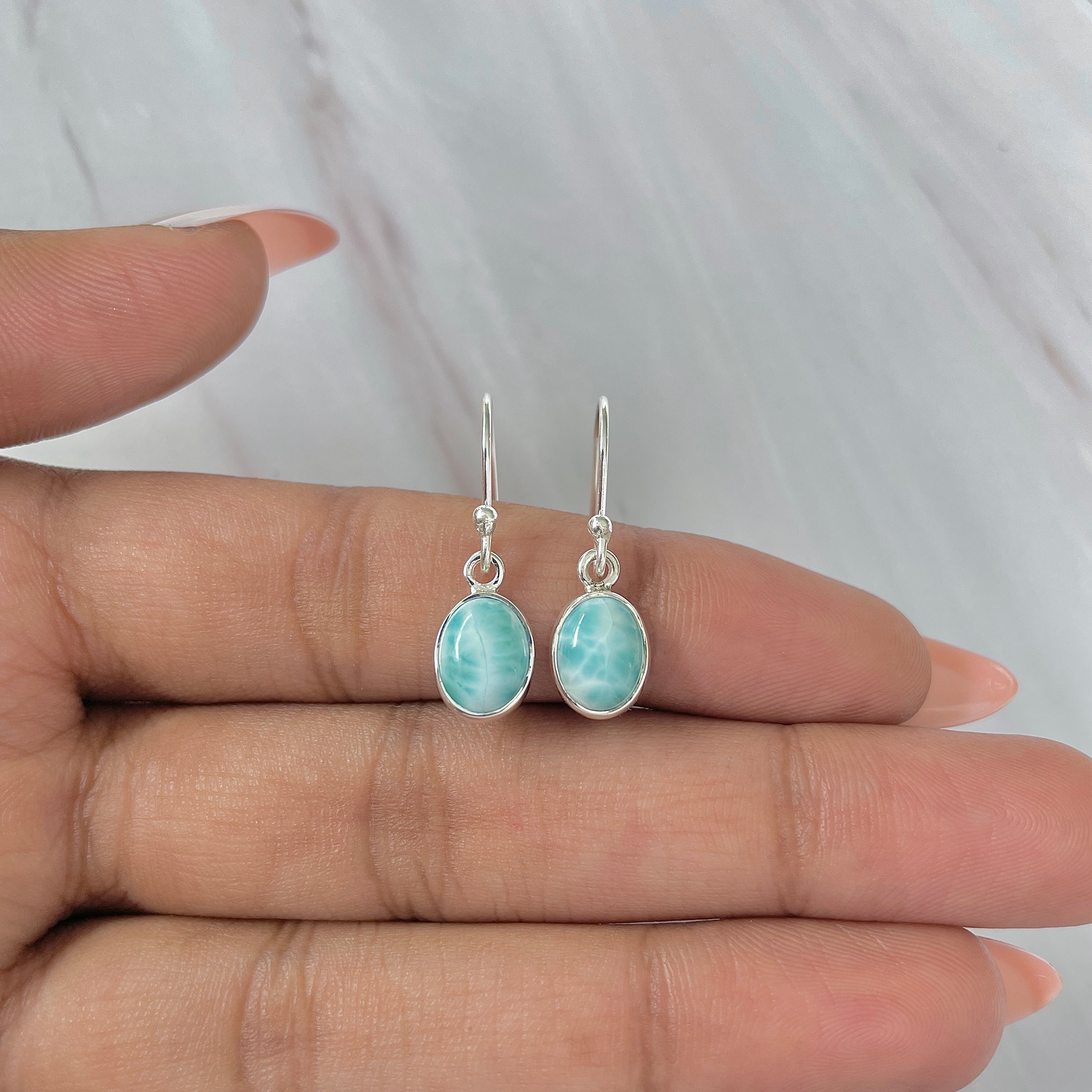 Larimar Earring-(LAR-E-1013.)