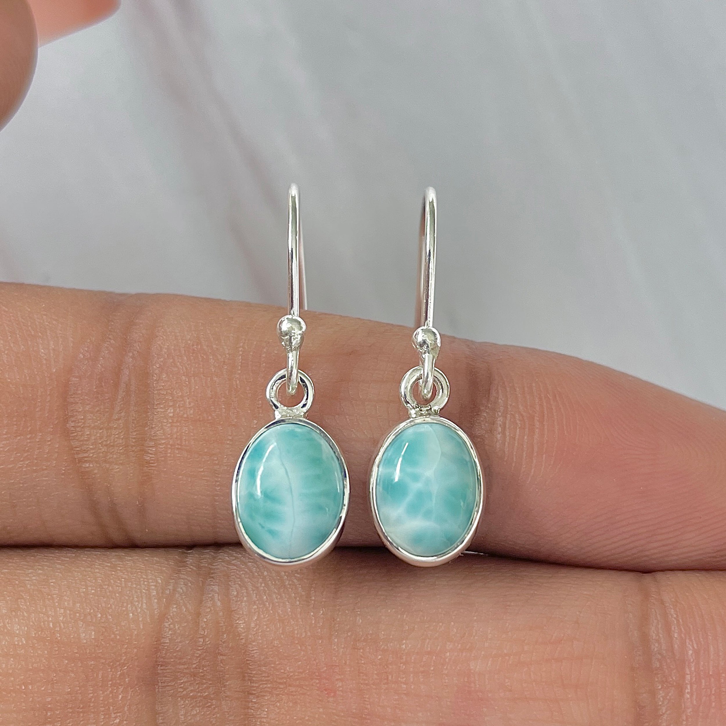 Larimar Earring-(LAR-E-1013.)