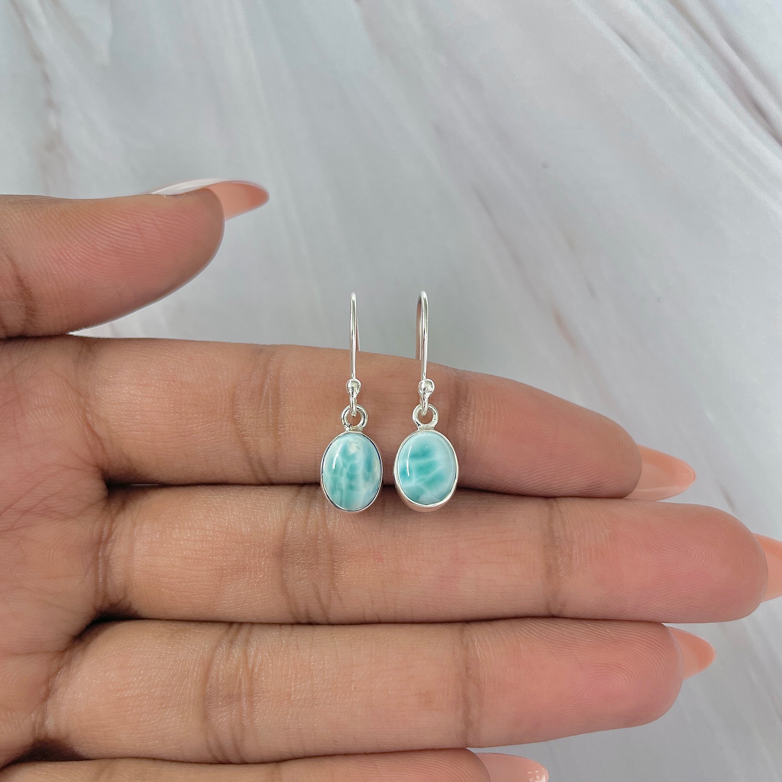 Larimar Earring-(LAR-E-1014.)