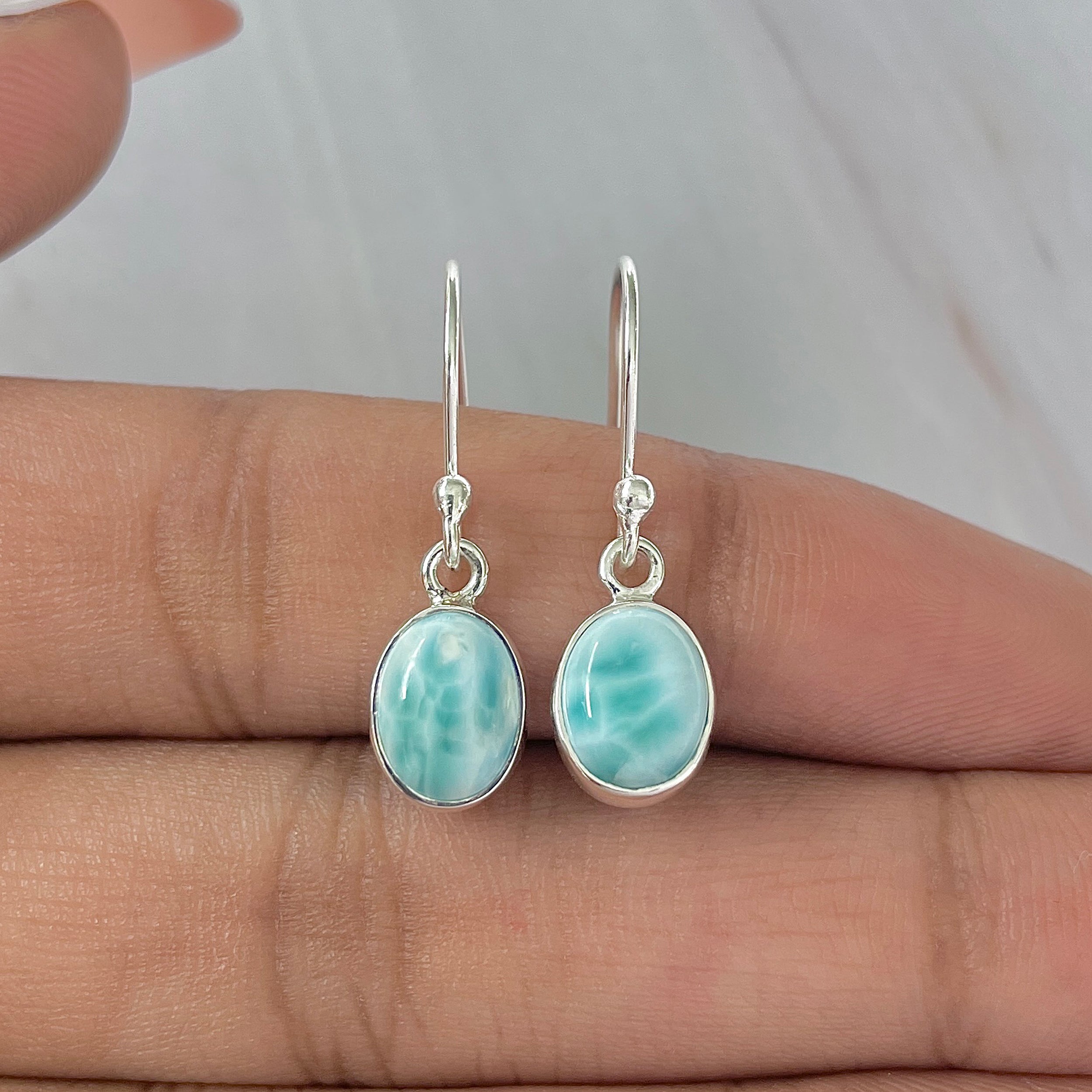 Larimar Earring-(LAR-E-1014.)