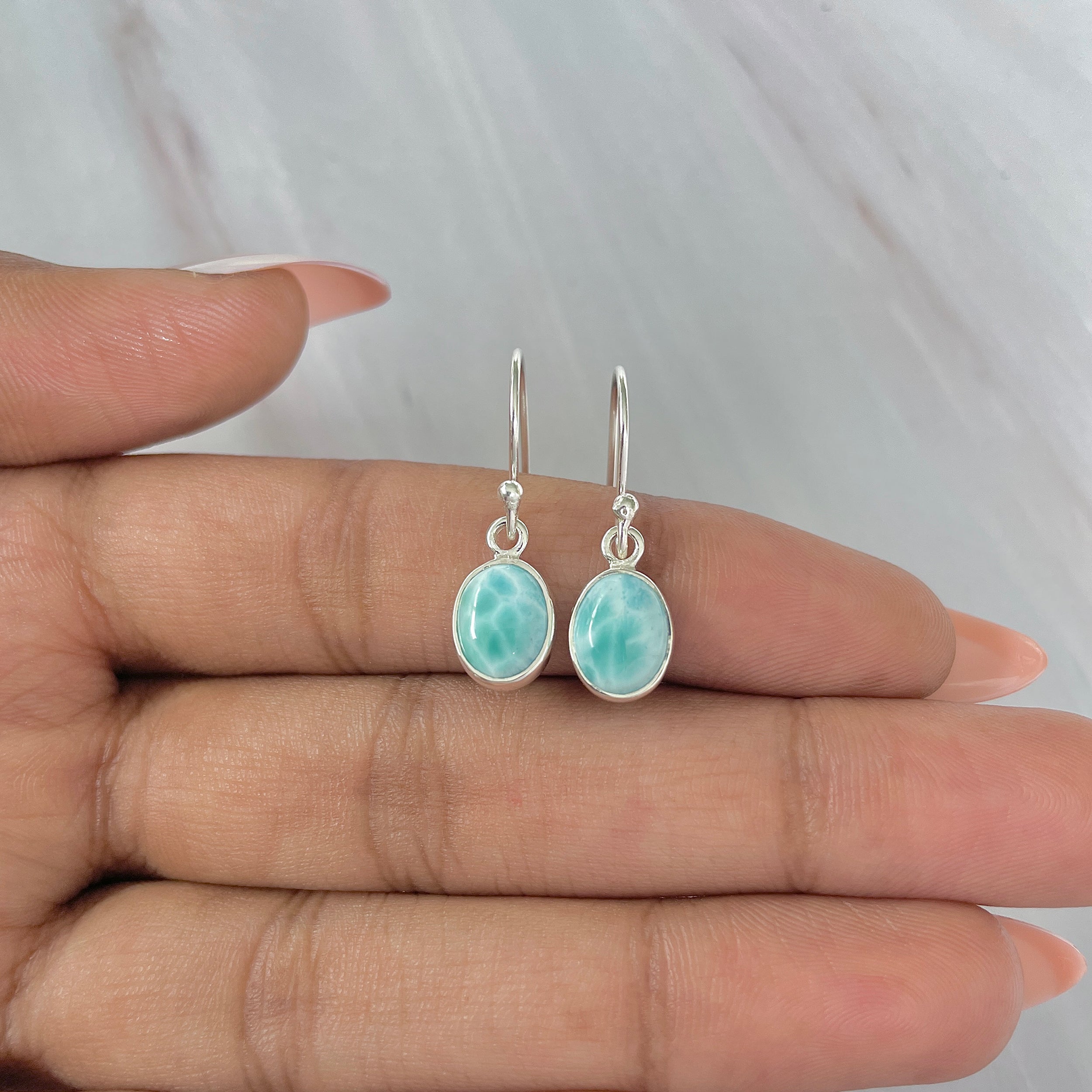 Larimar Earring-(LAR-E-1015.)