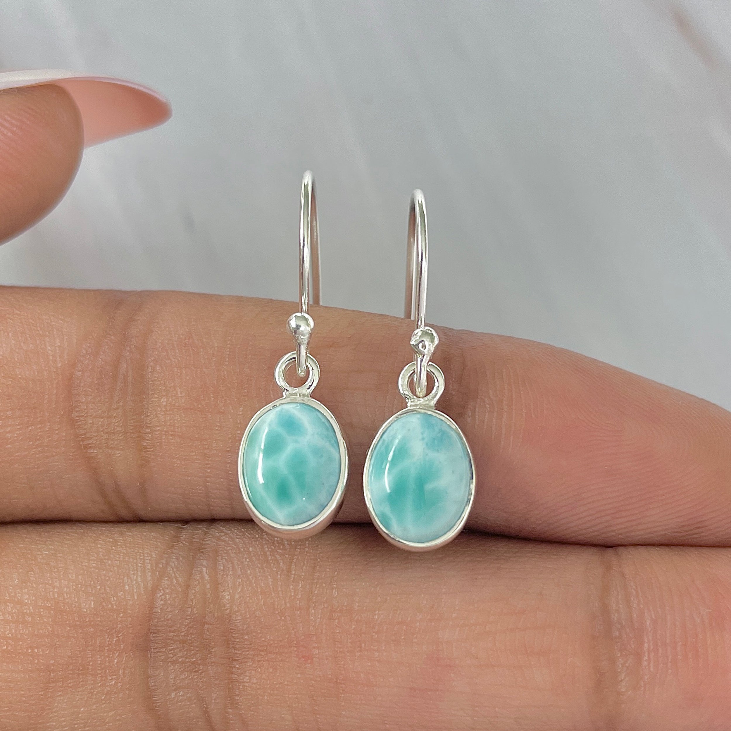 Larimar Earring-(LAR-E-1015.)