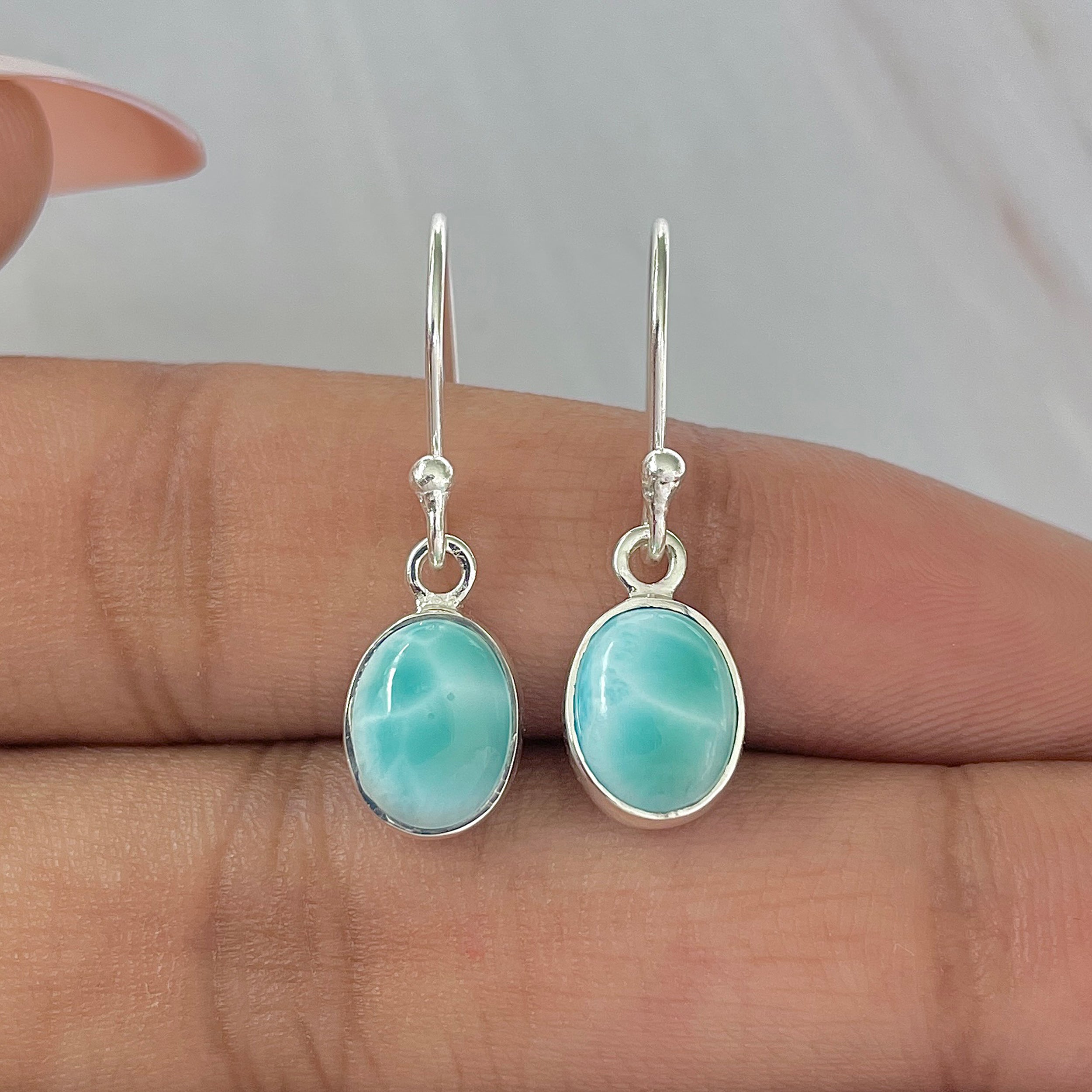 Larimar Earring-(LAR-E-1016.)
