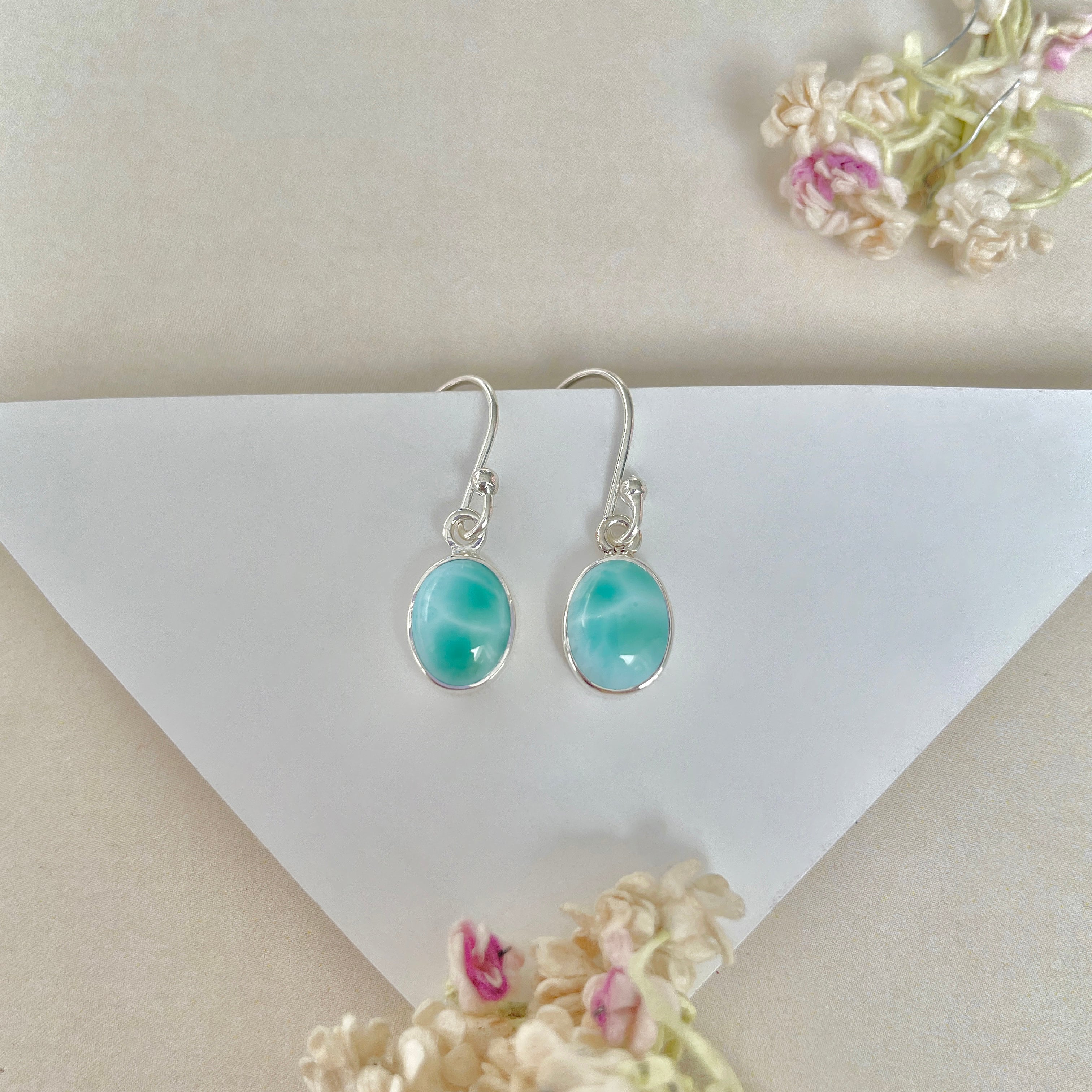 Larimar Earring-(LAR-E-1016.)